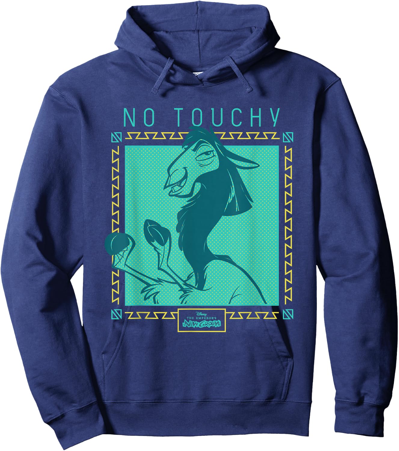 Disney The Emperor's New Groove Llama No Touchy Small Hoodie - Hoodie | Navy