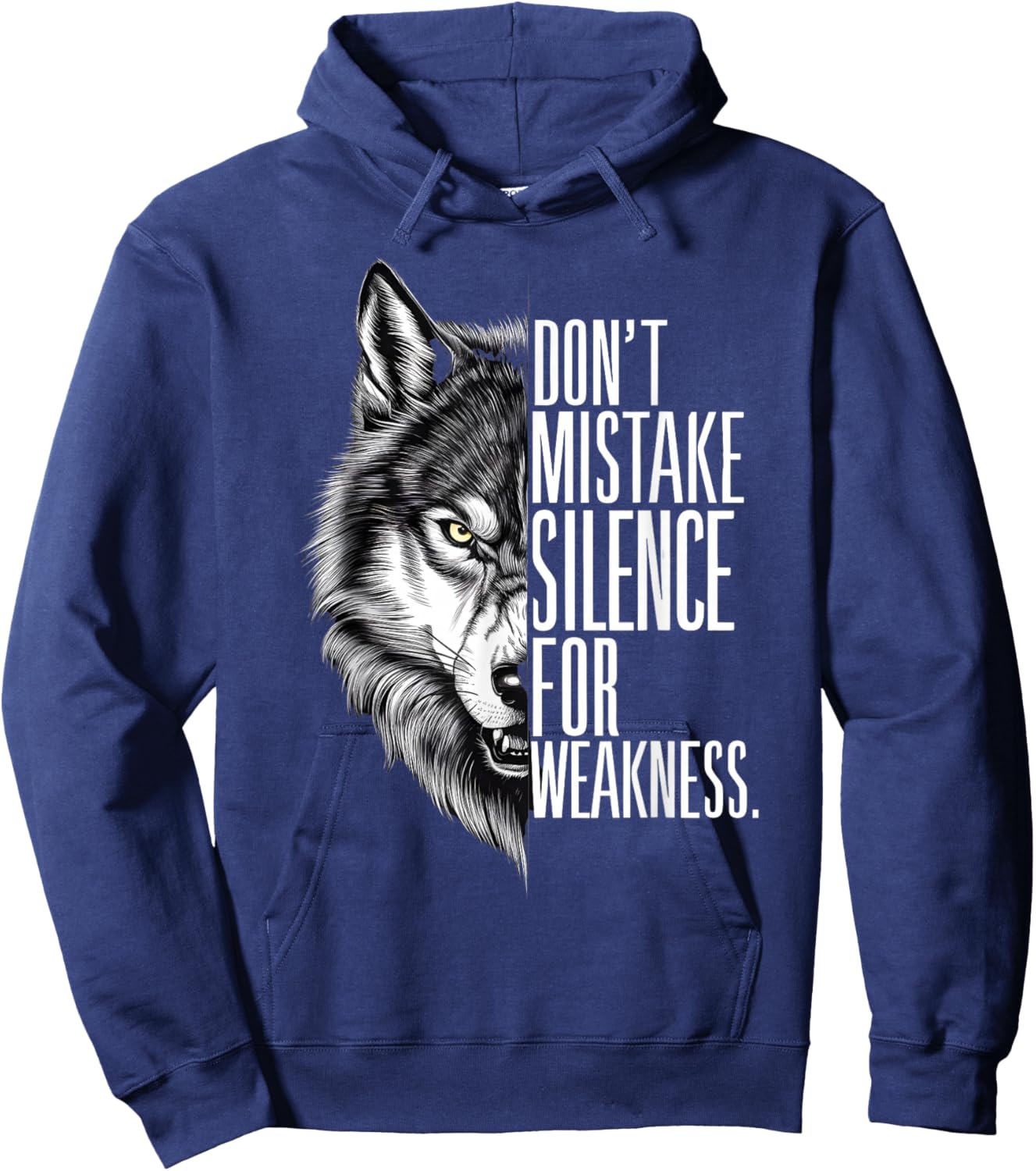 Don't Mistake My Silence For Weakness Wolf Alpha Hoodie - Hoodie | Navy