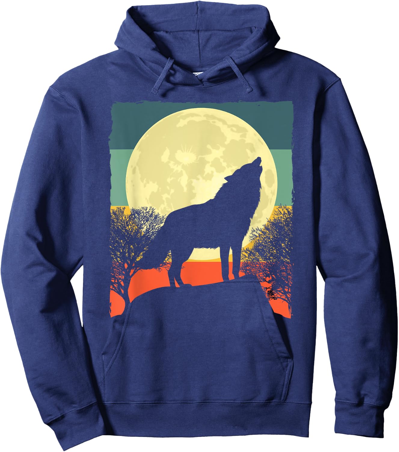 Cute Wolf Women Howling Wolf Moon Grey Wolves Animal Hoodie - Hoodie | Navy