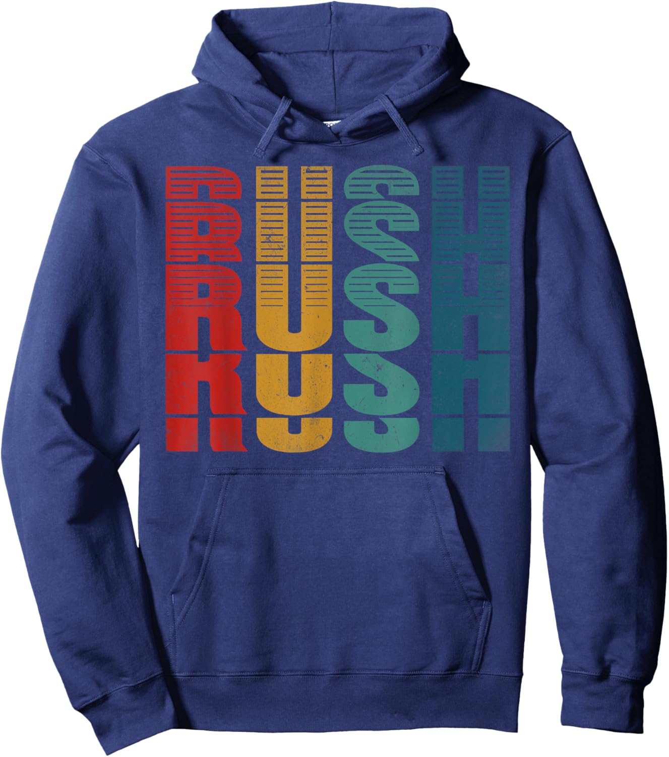 Rush Surname Vintage Retro Men Women Kids Birthday Party Hoodie - Hoodie | Navy
