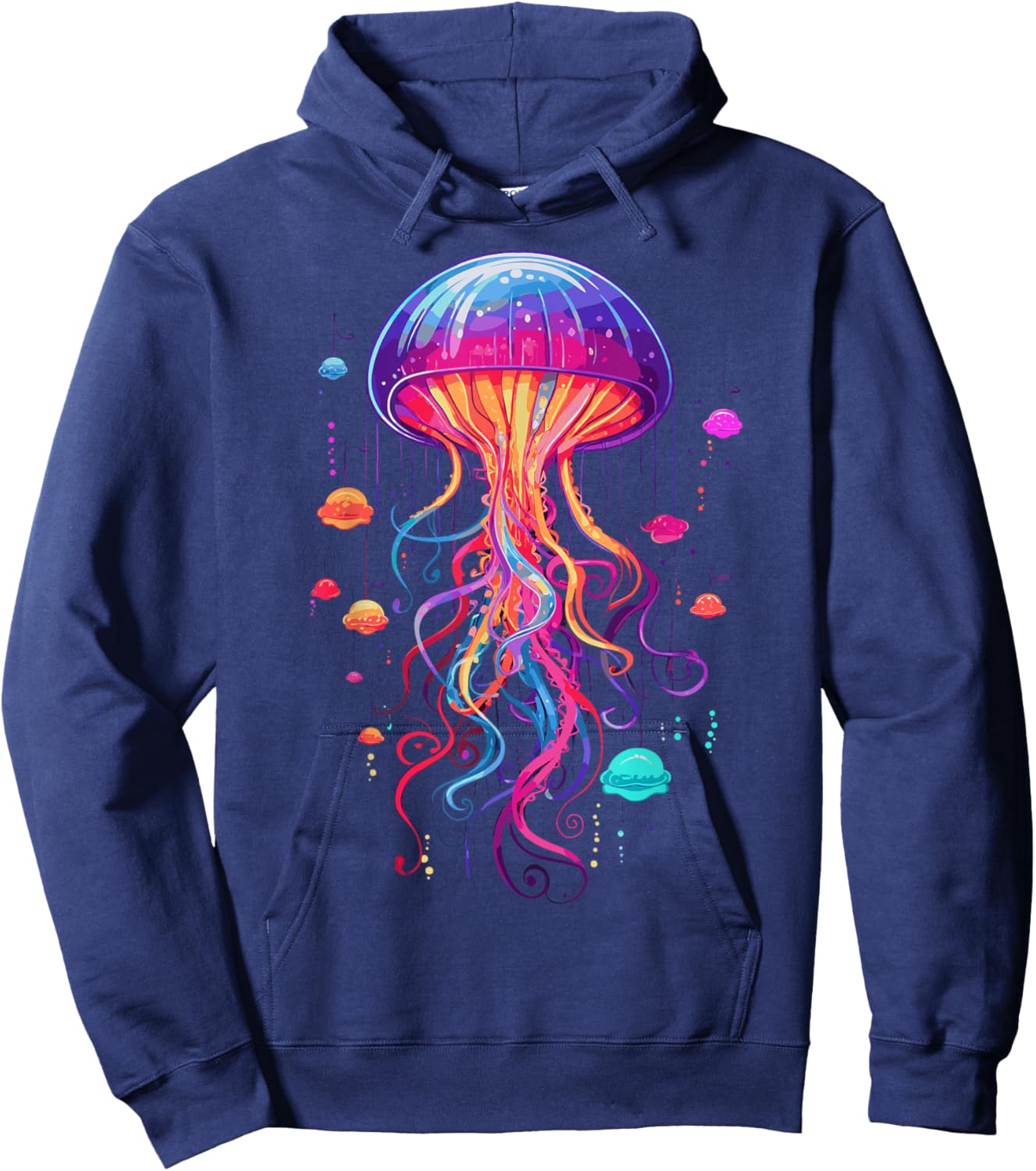 Jellyfish Ocean Animal Scuba Diving Rainbow Jelly Fish Hoodie - Hoodie | Navy