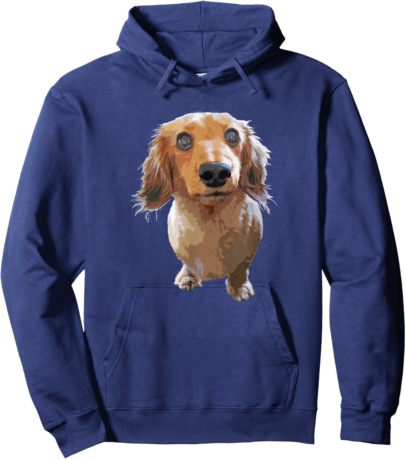 Long Hair Dachshund Cute Wiener Dog Gift Men Kids Hoodie - Hoodie | Navy