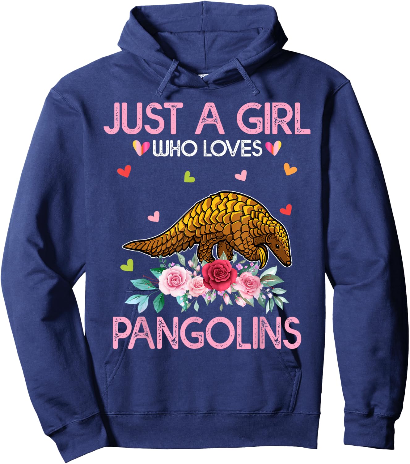 Pangolin Kids Just A Girl Who Loves Pangolins Hoodie - Hoodie | Navy