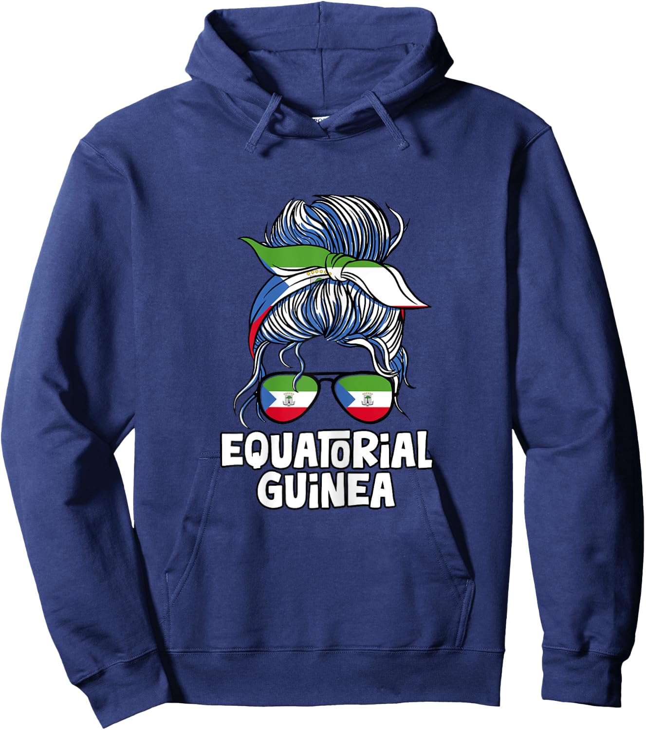 Equatorial Guinea Girl African Girls Flag Hoodie - Hoodie | Navy