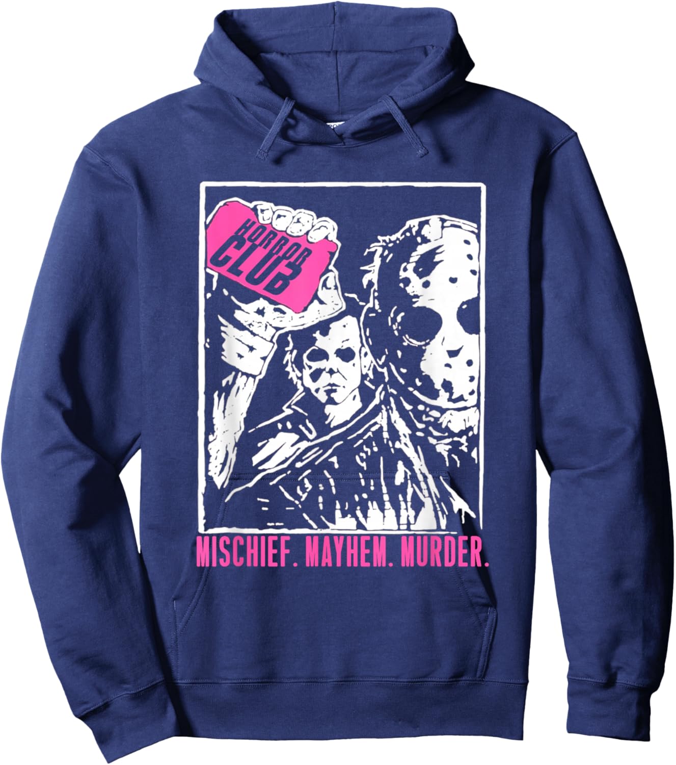 Horror Club - Scary Slasher Movie Parody Hoodie - Hoodie | Navy