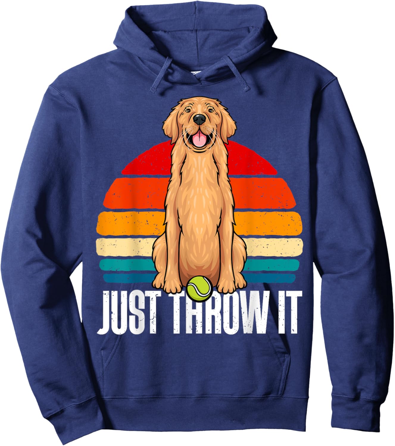 Funny Dog Lover, Golden Retriever Dog, Golden Retriever Hoodie - Hoodie | Navy