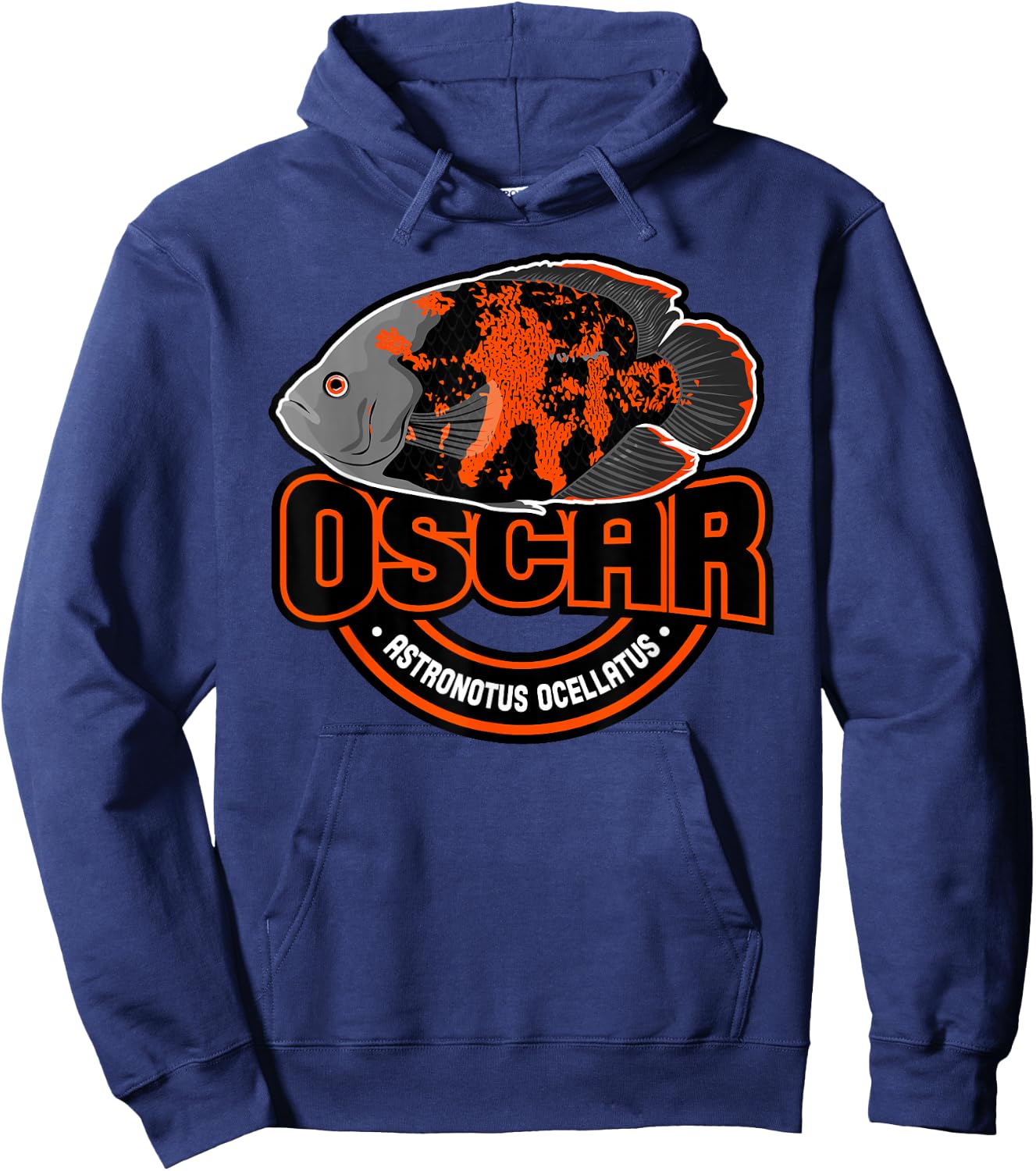 Oscar Cichlid Aquarium Fish Astronotus Cichlid Hoodie - Hoodie | Navy