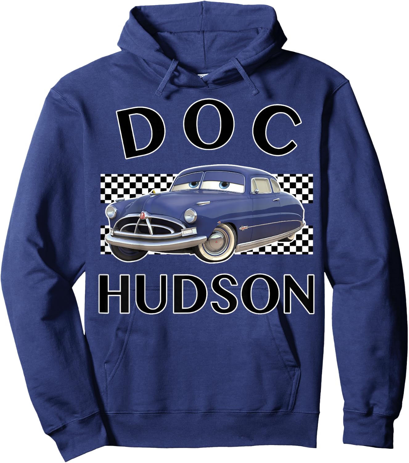 Disney Pixar Cars Doc Hudson Vintage Race Stripe Logo Hoodie - Hoodie | Navy