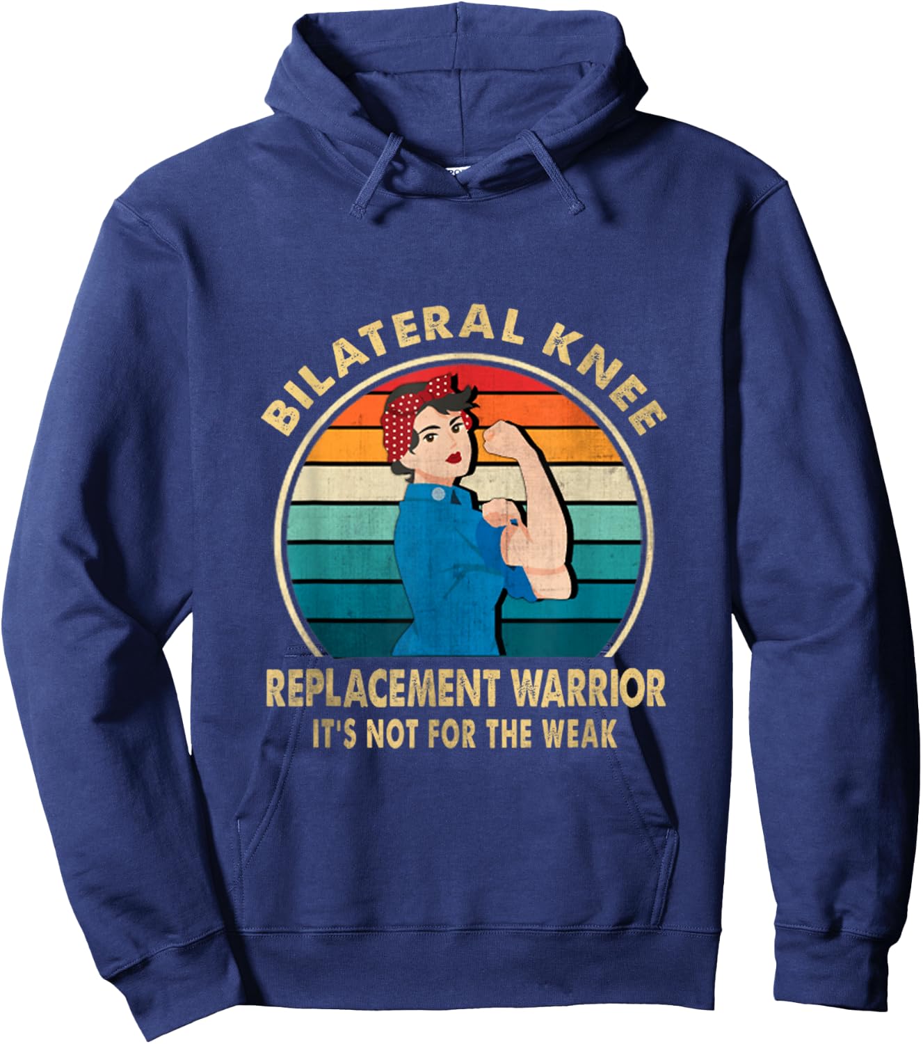 Bilateral Knee Replacement Warrior Recovery Get Well Soon Hoodie - Hoodie | Navy