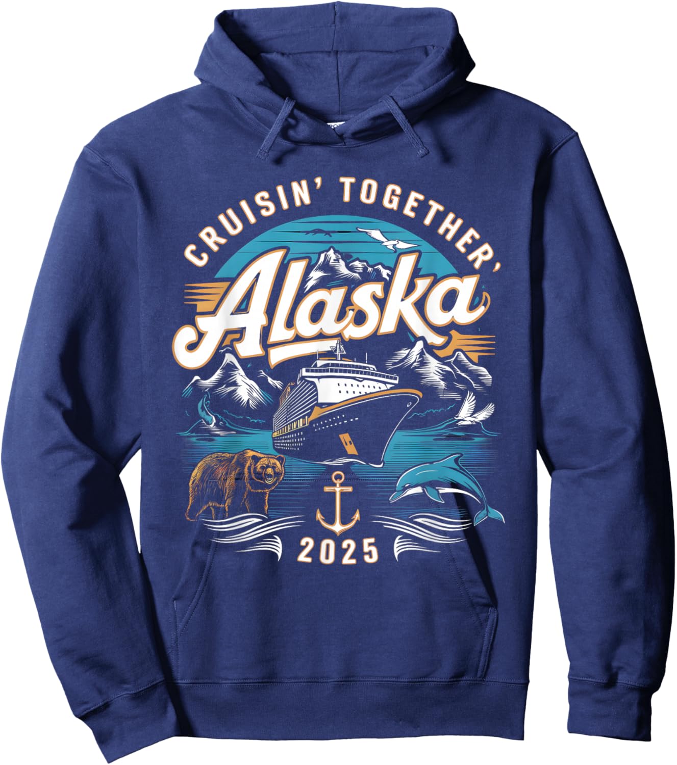 Matching Family Men Women Kids Girl Boy Alaska Cruise 2025 Hoodie - Hoodie | Navy
