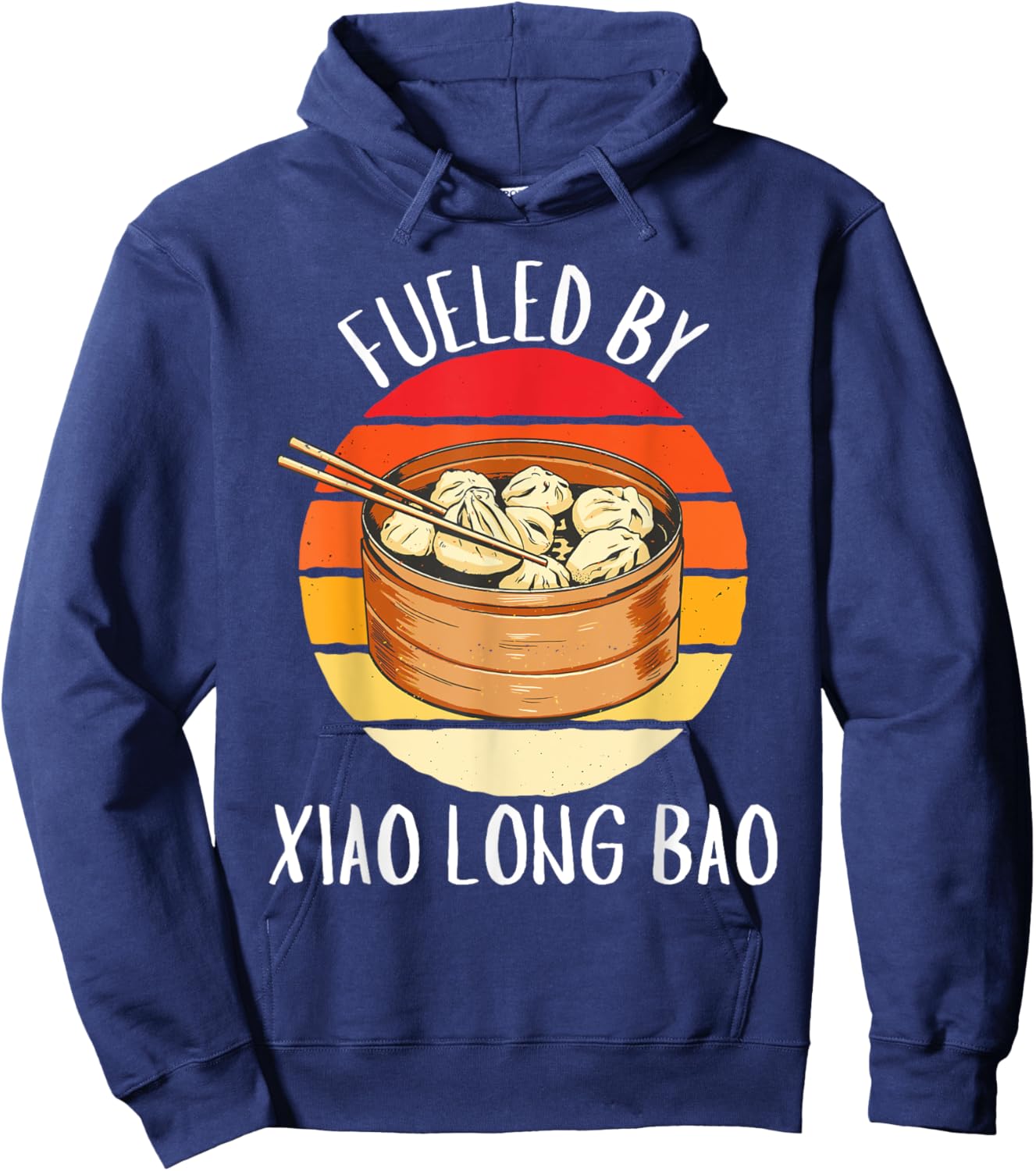 Retro Fueled By Xiao Long Bao Vintage Xiao Long Bao Lover Hoodie - Hoodie | Navy