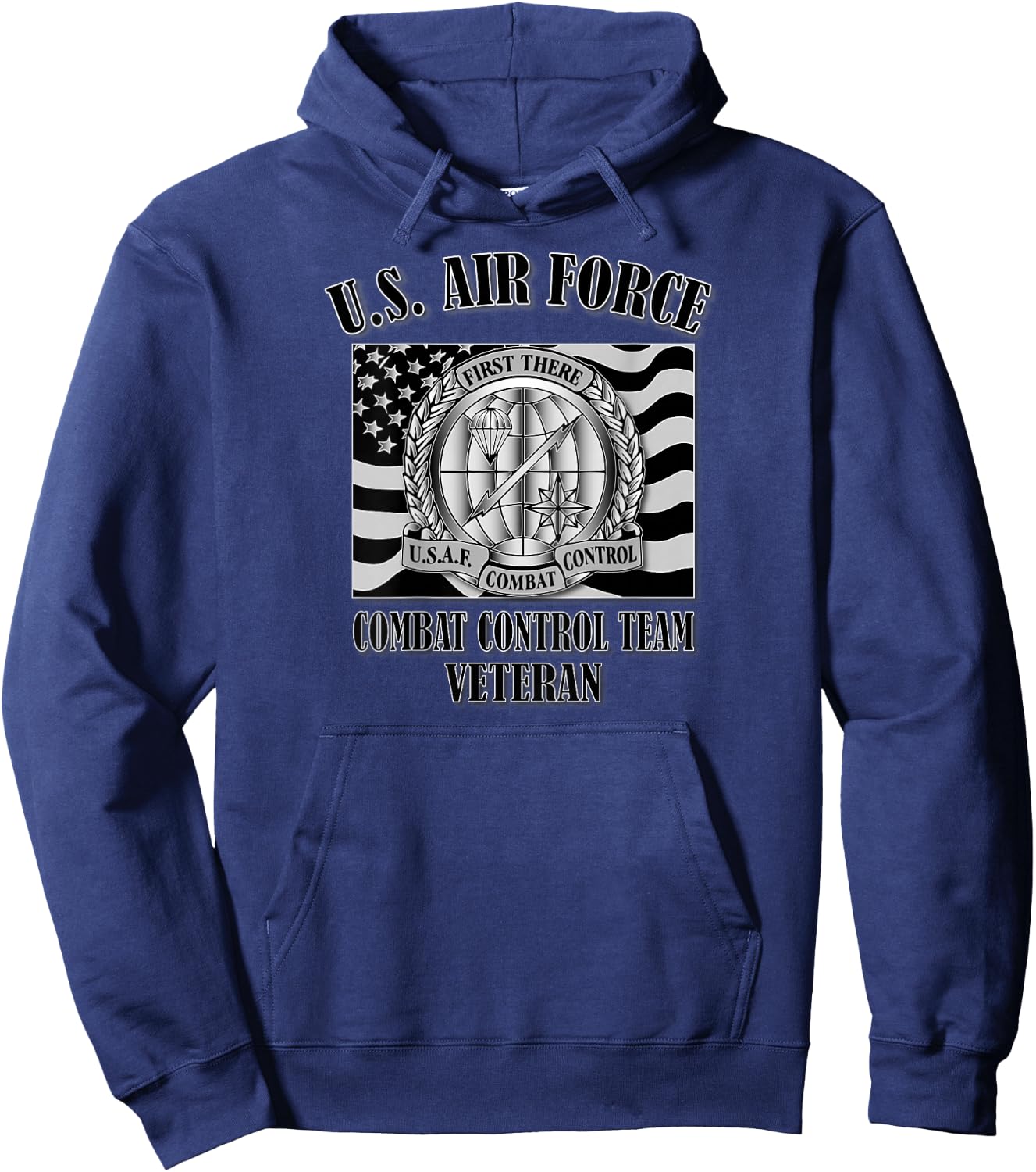 U.S. Air Force Combat Control Team Veteran (Back Design) Hoodie - Hoodie | Navy