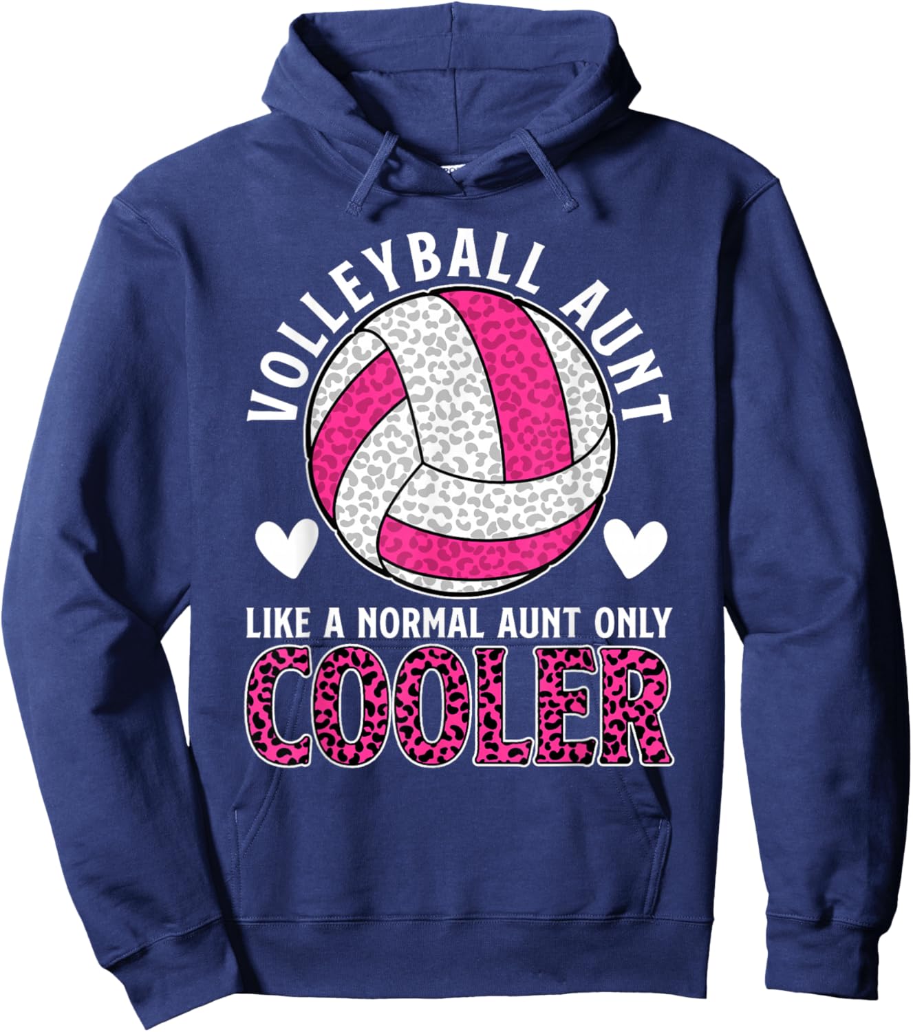 Cool Volleyball Aunt Of A Volleyball Player Auntie Hoodie - Hoodie | Navy