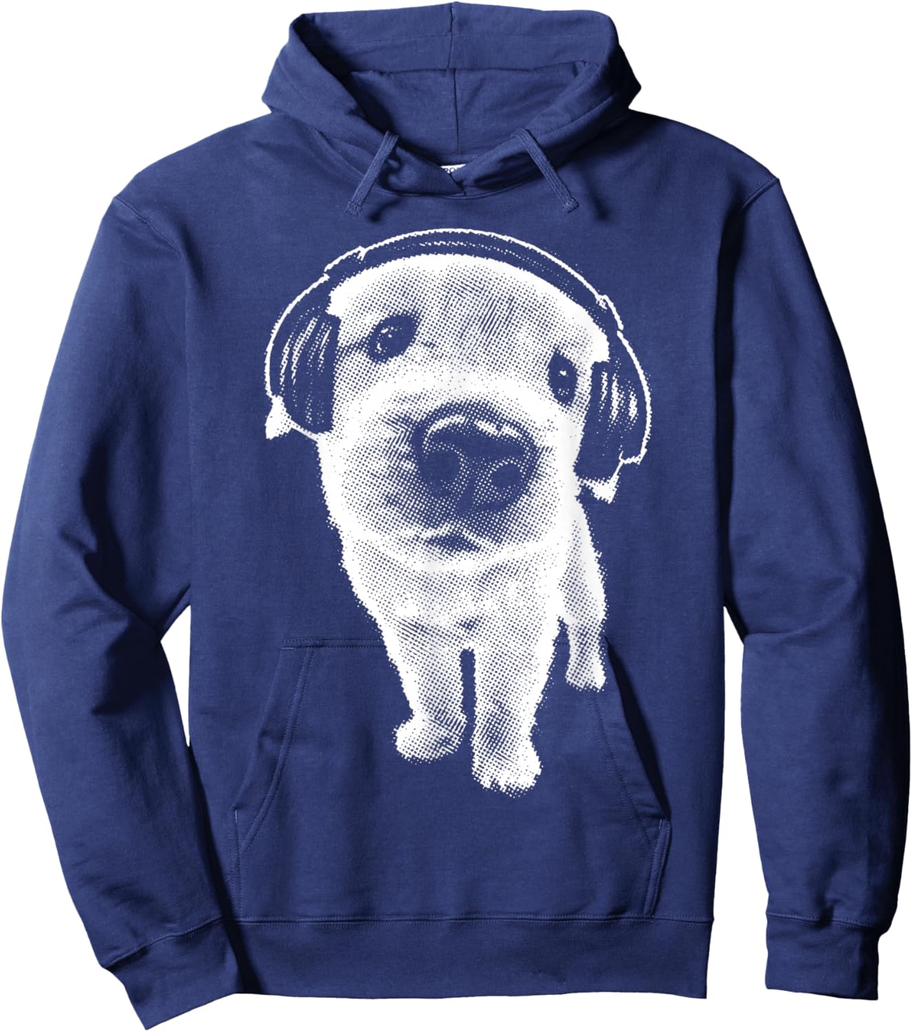 Y2K Dog Headphones Hoodie - Hoodie | Navy