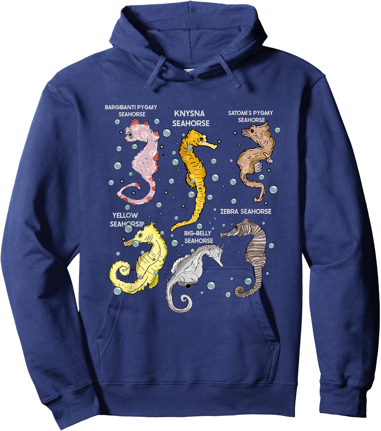 Seahorses Lover Aquarist Marine Biology Seahorse Hoodie - Hoodie | Navy
