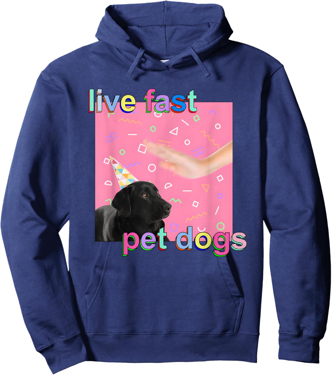 Live Fast Pet Dogs Hoodie - Hoodie | Navy