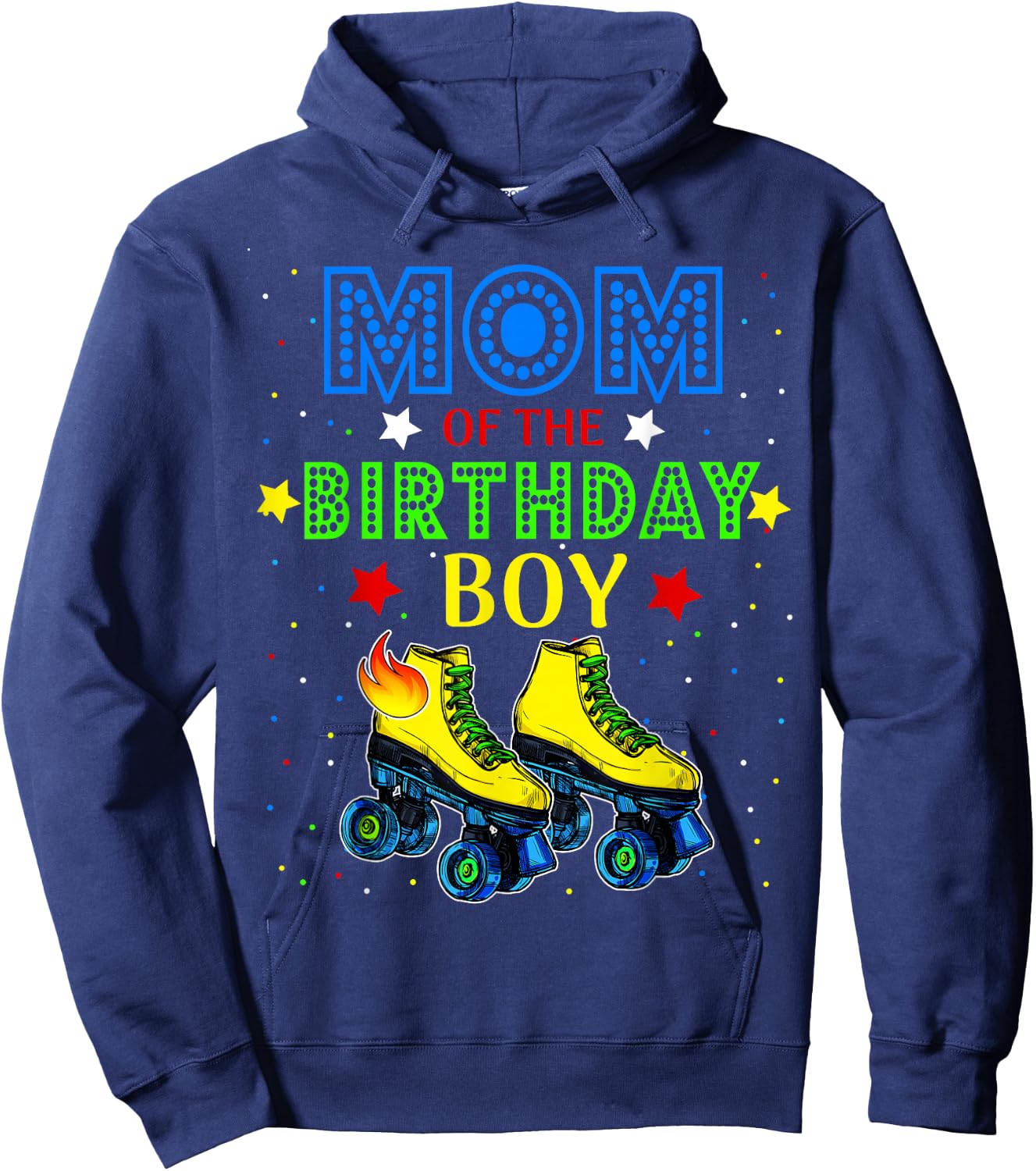 Mom Birthday Rolling Skate Birthday Family Party Hoodie - Hoodie | Navy