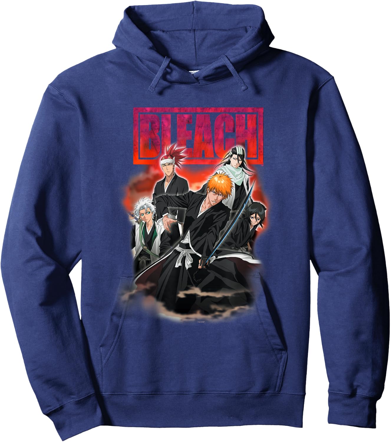 Bleach Portrait Group Smoke Anime Hoodie - Hoodie | Navy