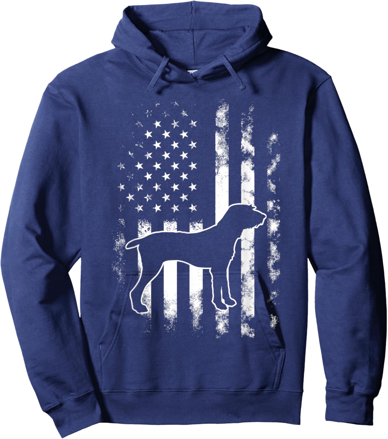 American US Flag Pudelpointer Hoodie - Hoodie | Navy