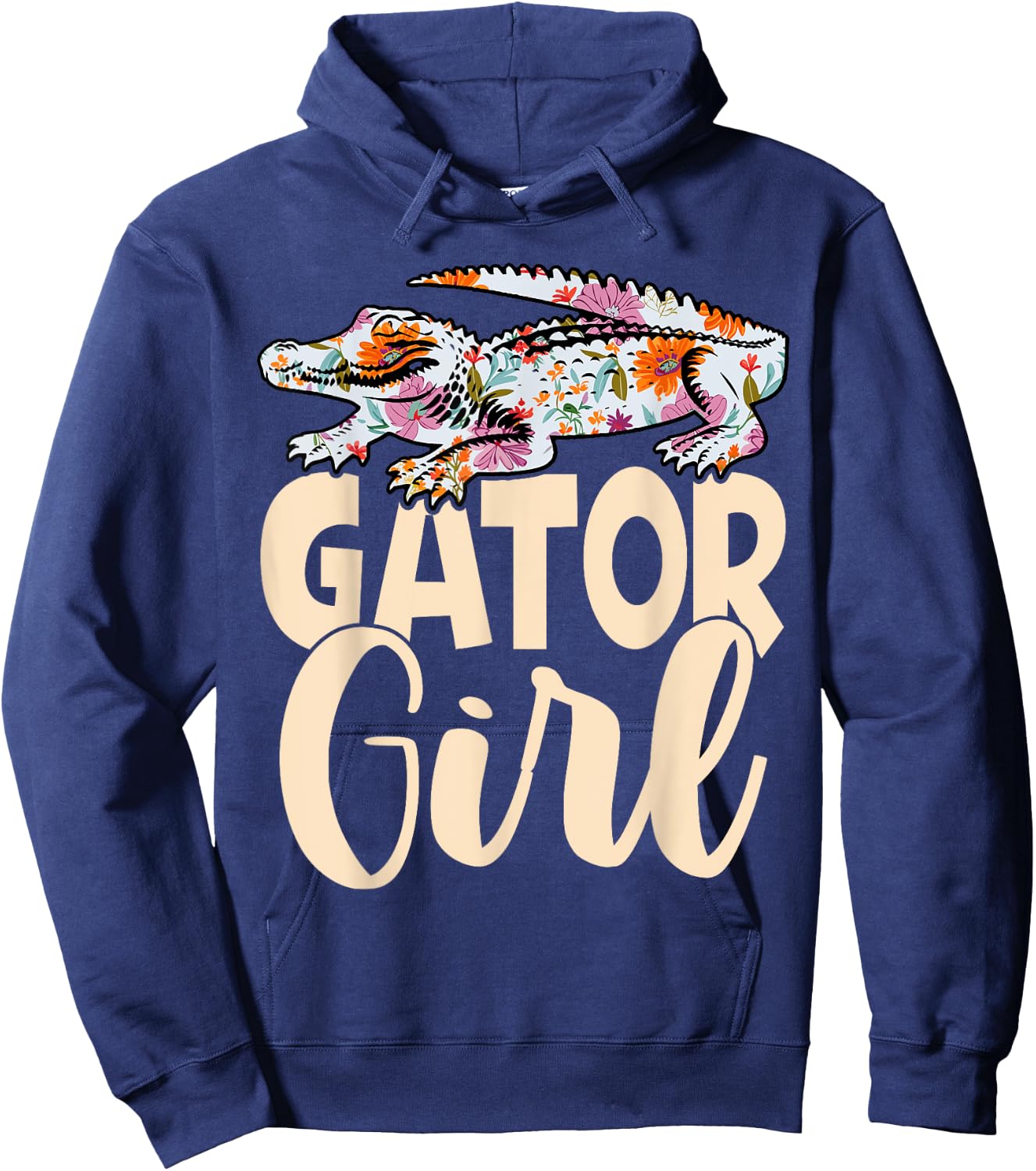 Gator Girl Funny Alligator Kids Crocodile Hoodie - Hoodie | Navy