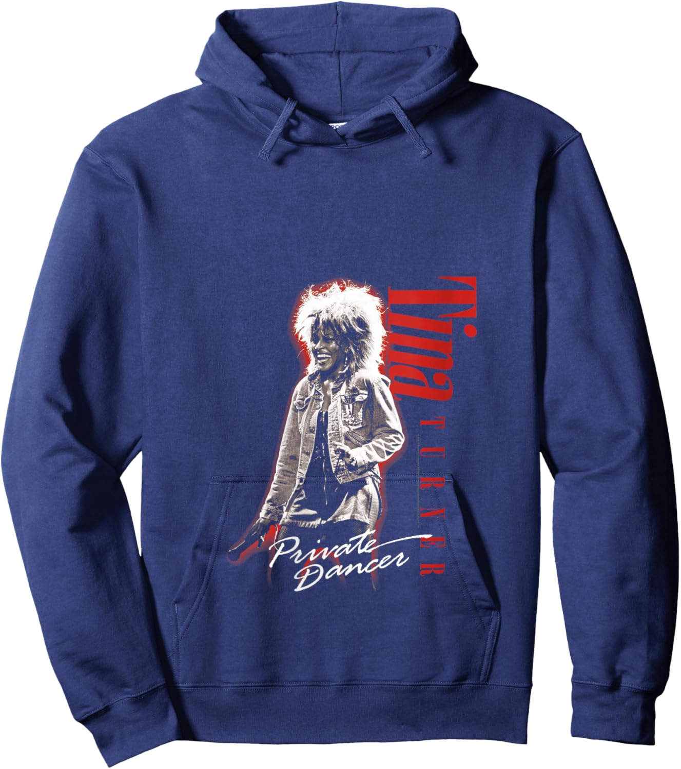 Tina Turner Private Dancer Red Glow V-Neck Hoodie - Hoodie | Navy