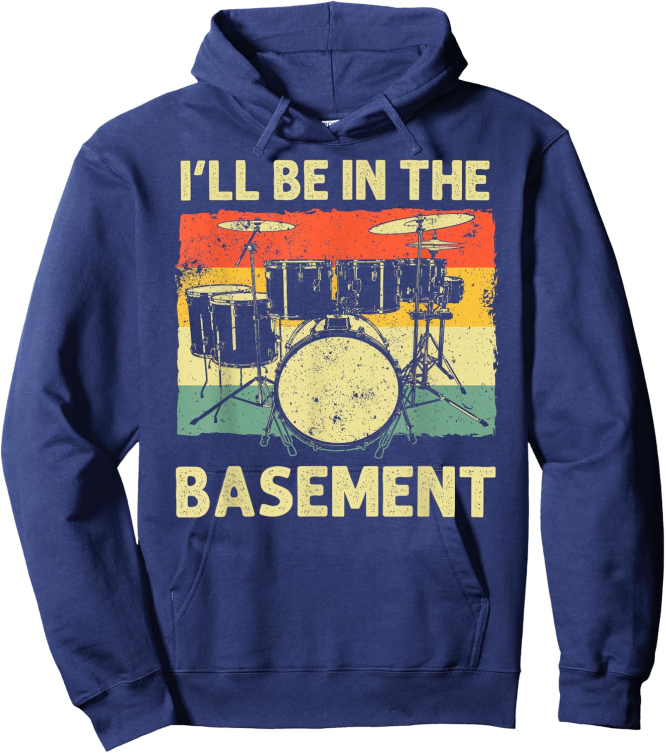 Funny Drumming Art Women Drumline Drum Set Drummer Hoodie - Hoodie | Navy