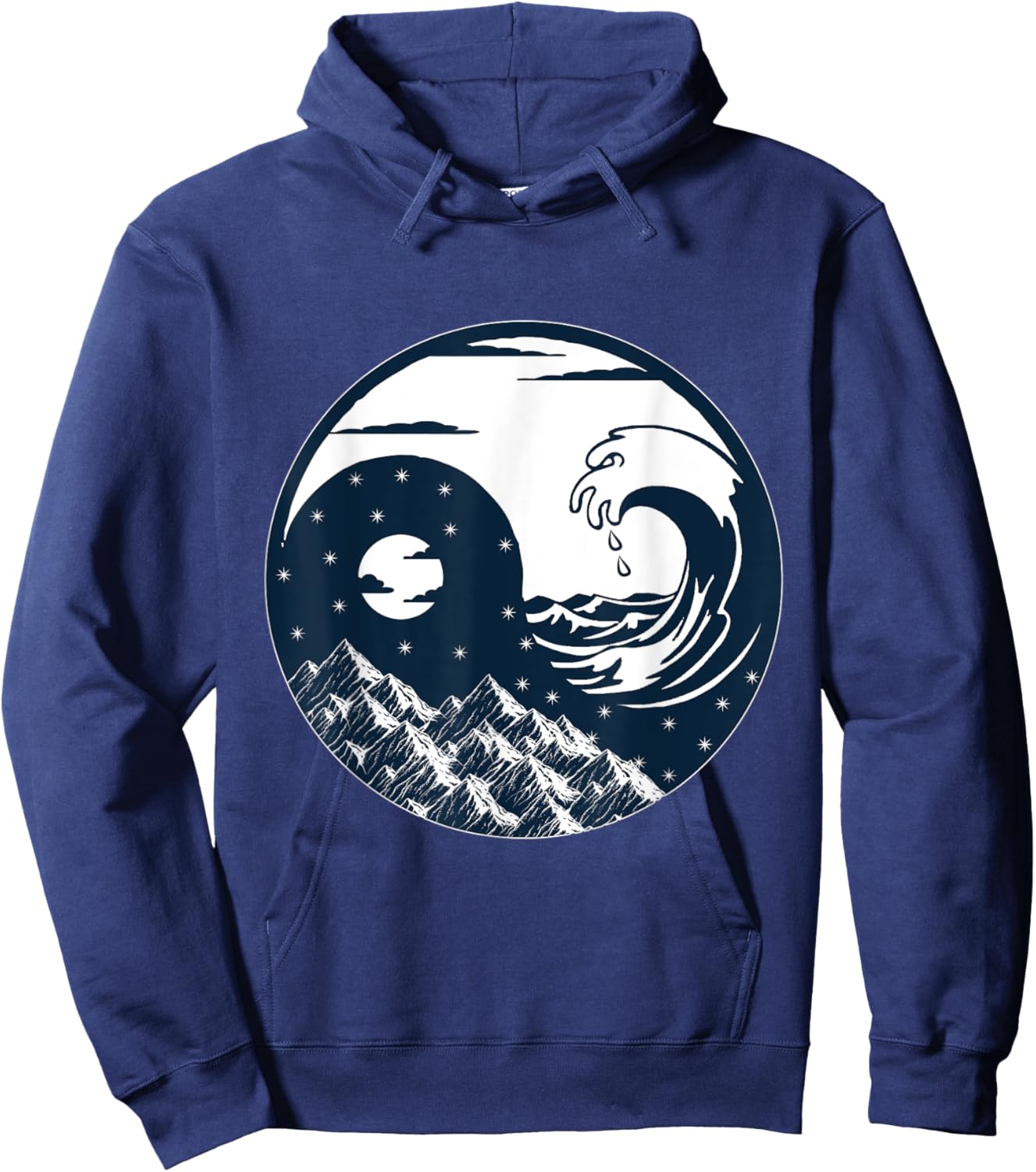 Yin Yang Chinese Or Nature Lover Hoodie - Hoodie | Navy