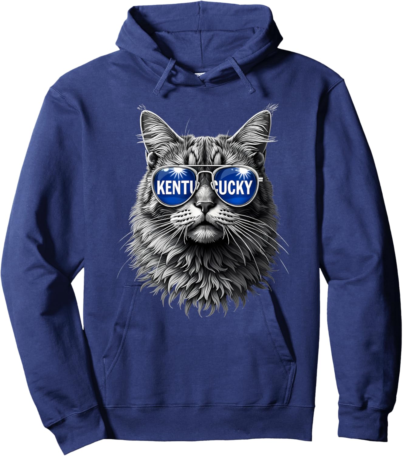 Funny Cat Lovers Kentucky Men Women Co. Cat Lovers Graphic Last Name Kentucky Retro Vintage Hoodie - Hoodie | Navy