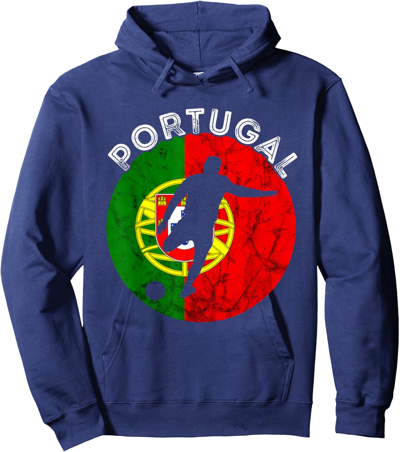 Portugal Flag Futebol Soccer Player Portuguese Pride Hoodie - Hoodie | Navy