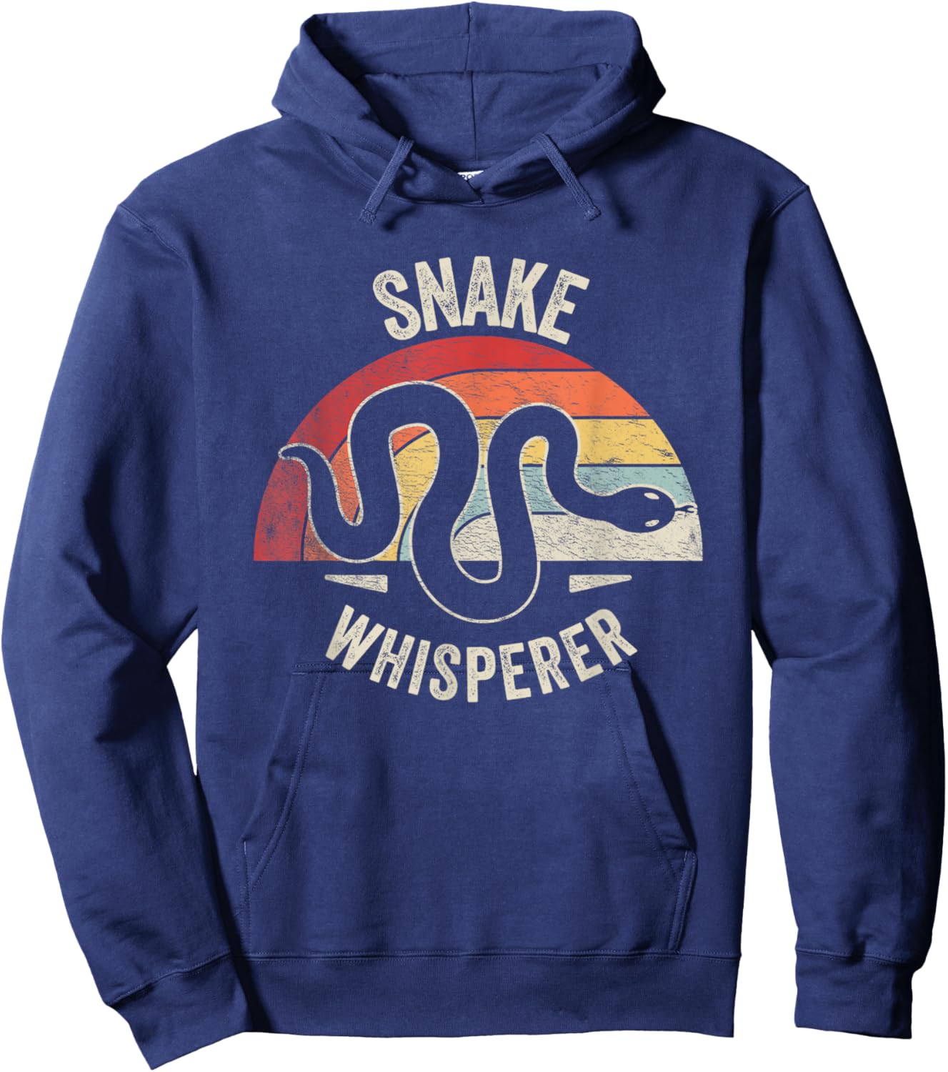 Retro Vintage Snake Whisperer Snake Lover Funny Snake Hoodie - Hoodie | Navy