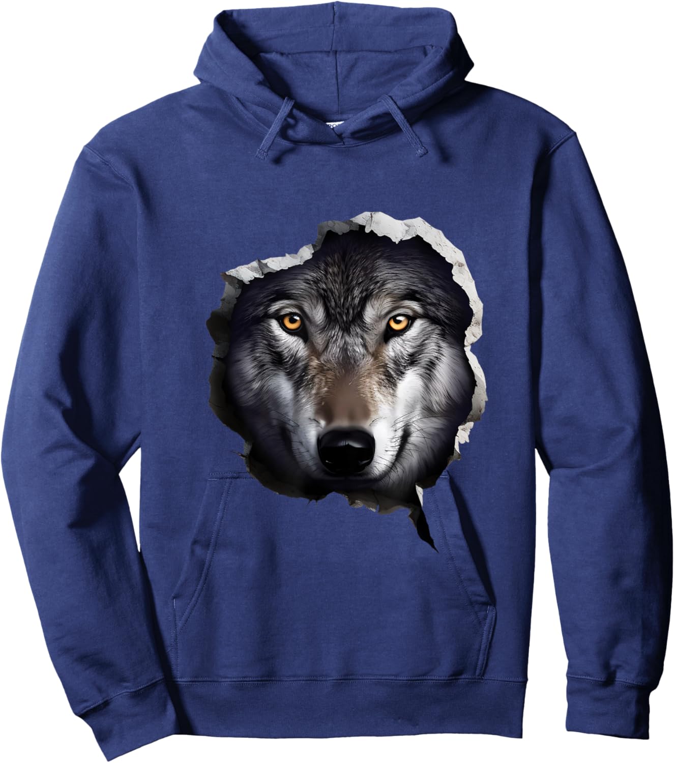 Wolf Face Hoodie - Hoodie | Navy