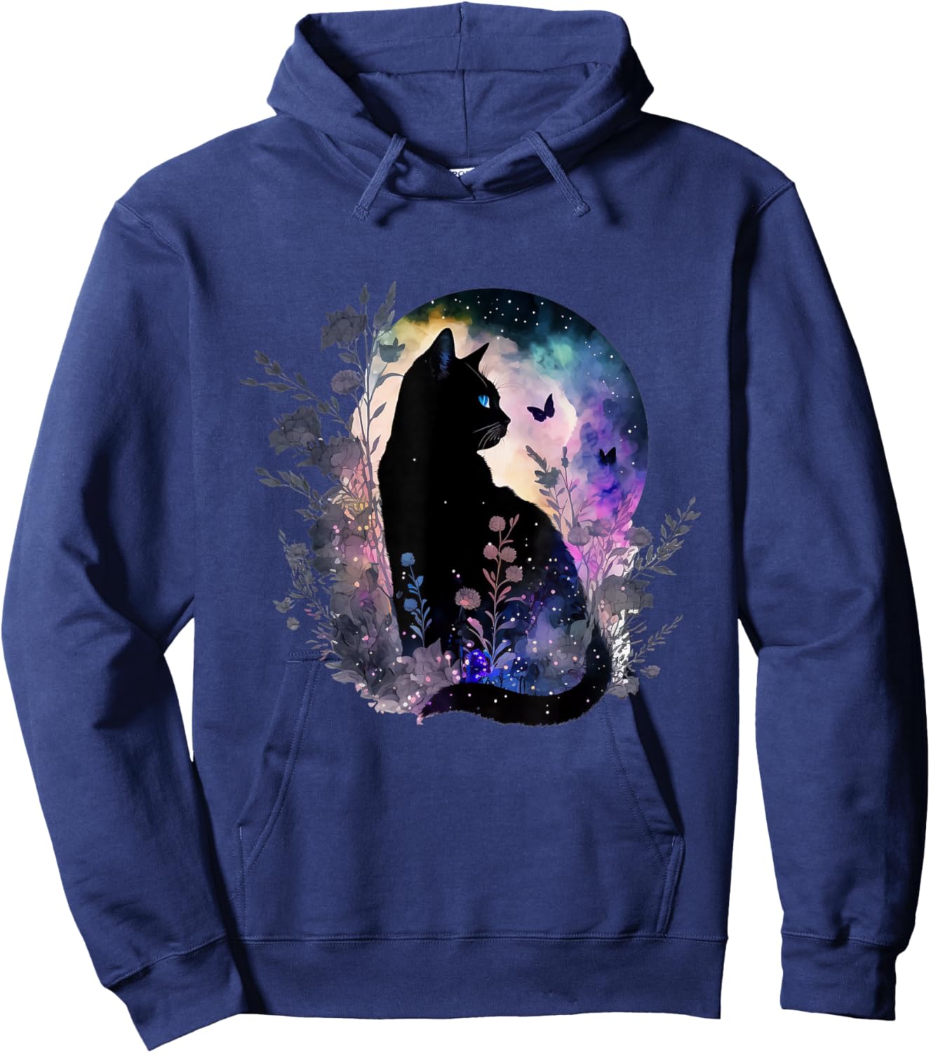 Cute Cat Motifs Cat Hoodie - Hoodie | Navy