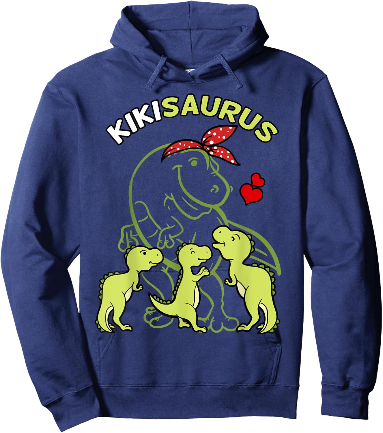 Kikisaurus Kiki Tyrannosaurus Dinosaur Mother's Day Hoodie - Hoodie | Navy