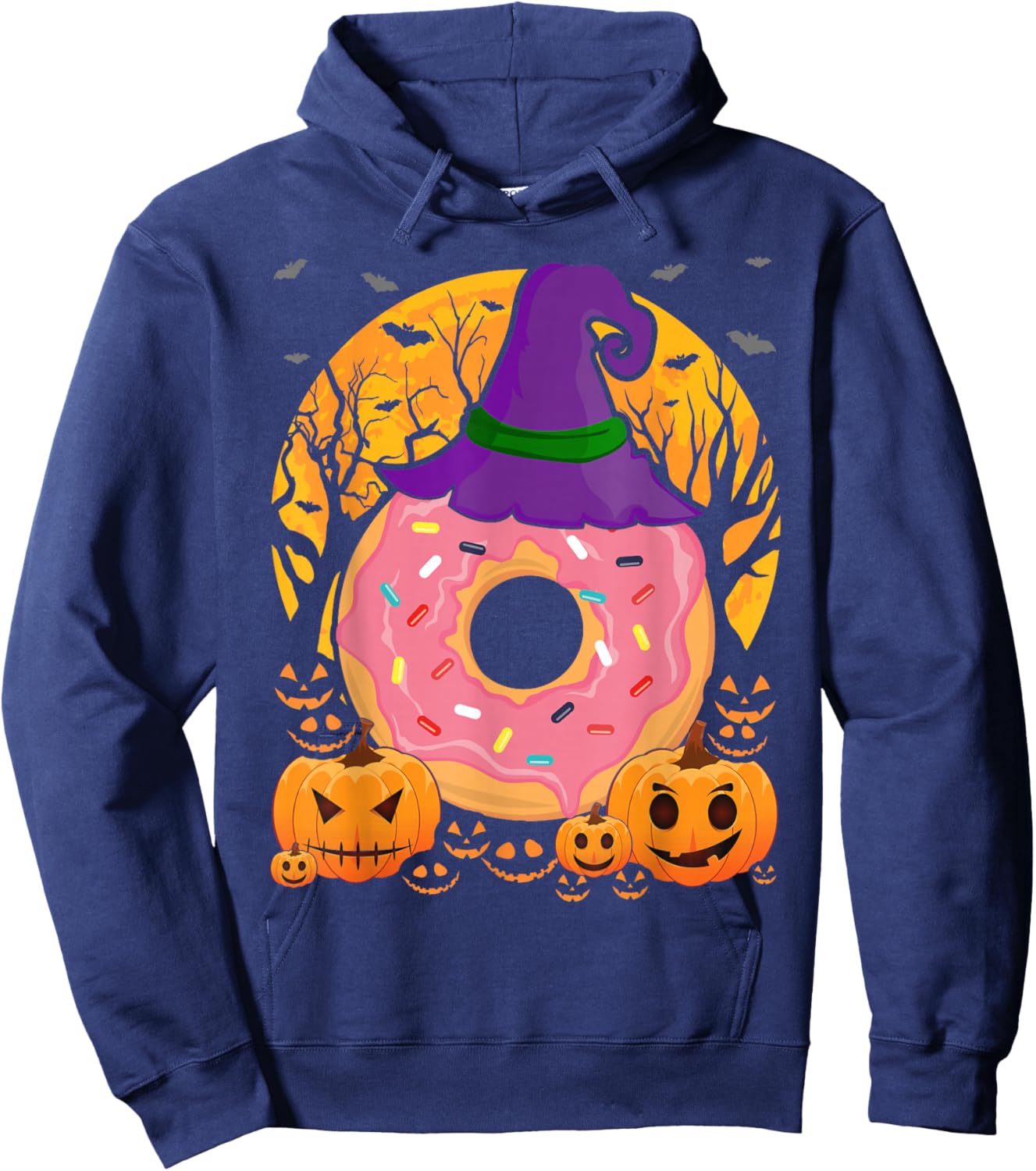 Halloween Donut Cute Food Costume Pastry Chef Men Women Kids Hoodie - Hoodie | Navy