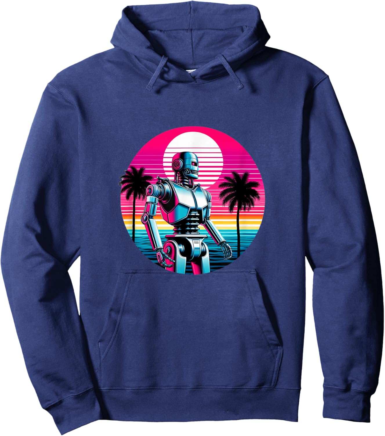 Robotics Retro Robot Machine Engineer Robots Mom Dad Kids Hoodie - Hoodie | Navy