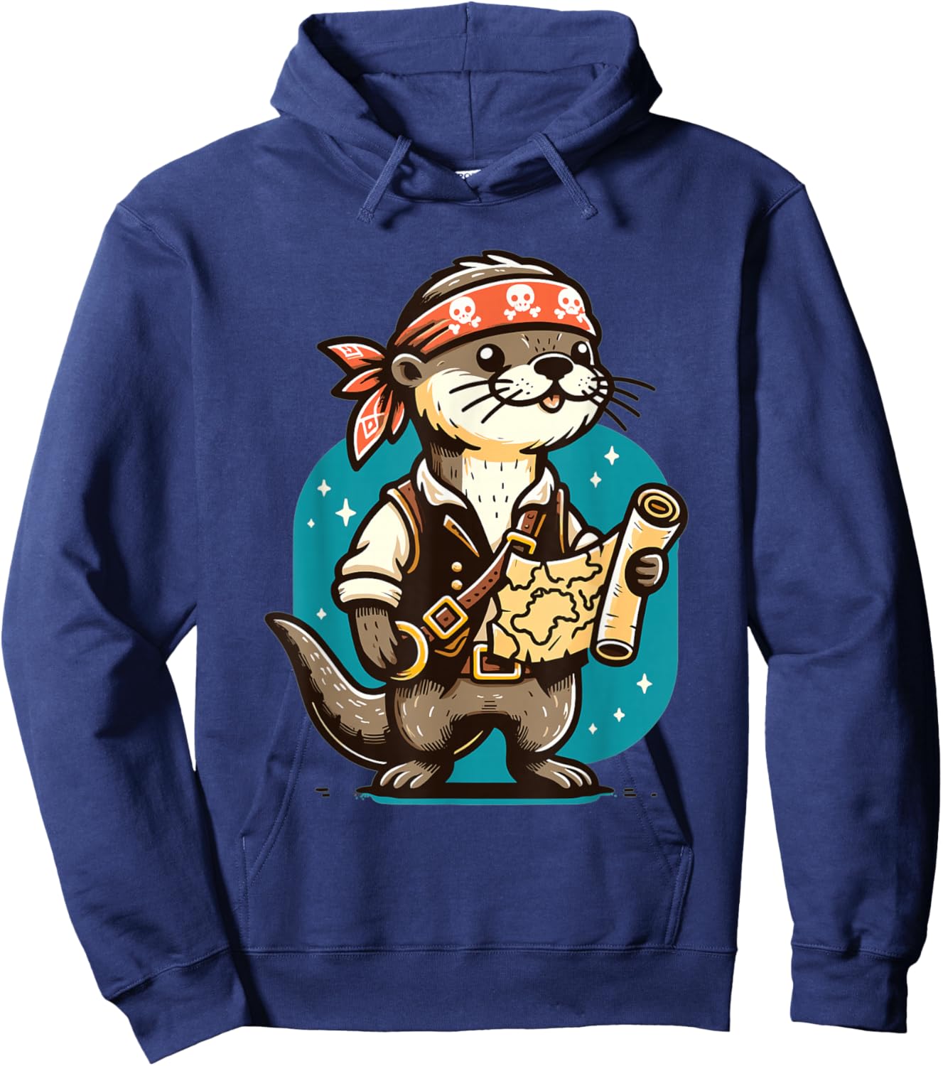 Otter Pirate's Treasure Hunt Hoodie - Hoodie | Navy
