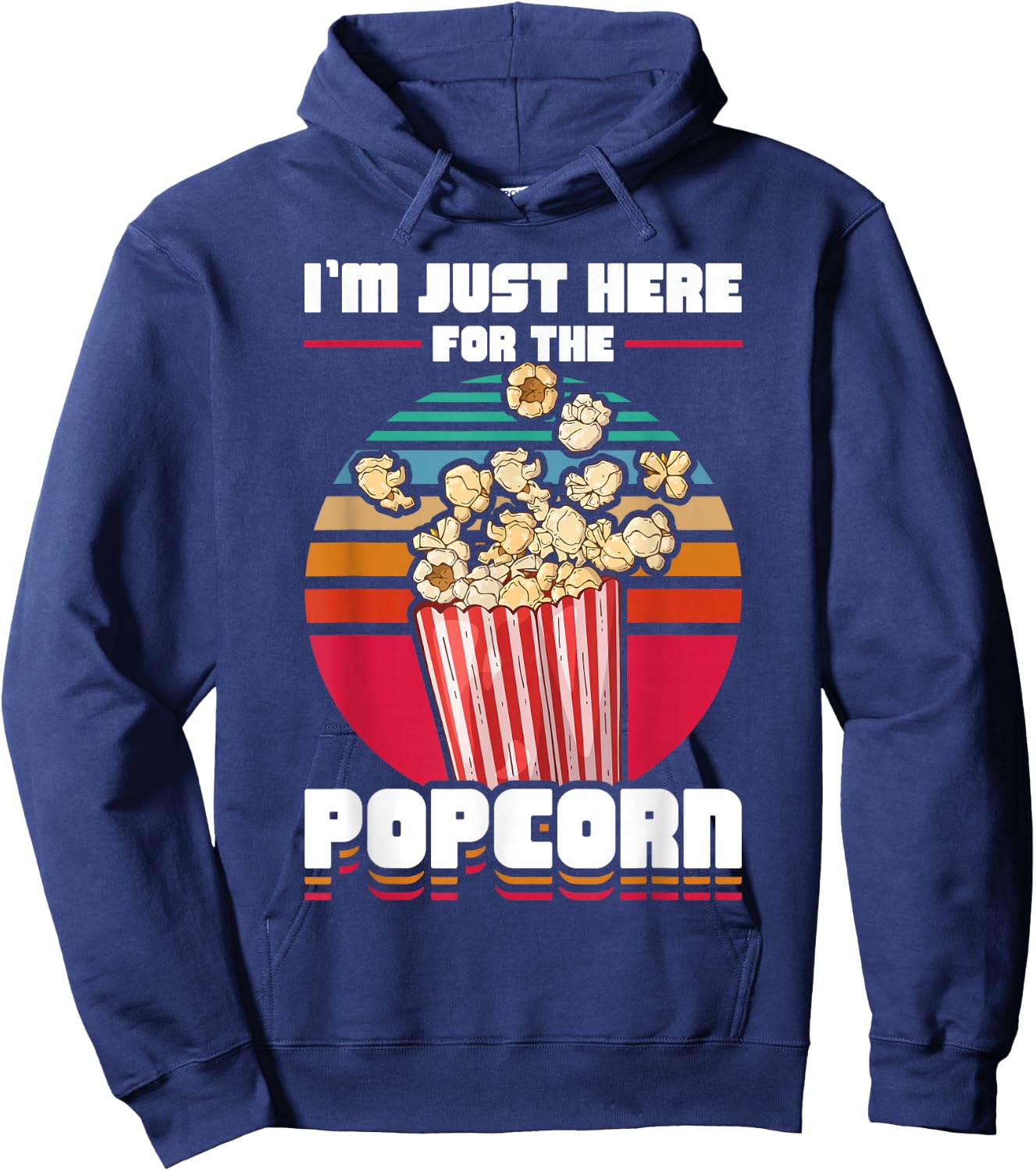 Im Just Here For The Popcorn Hoodie - Hoodie | Navy