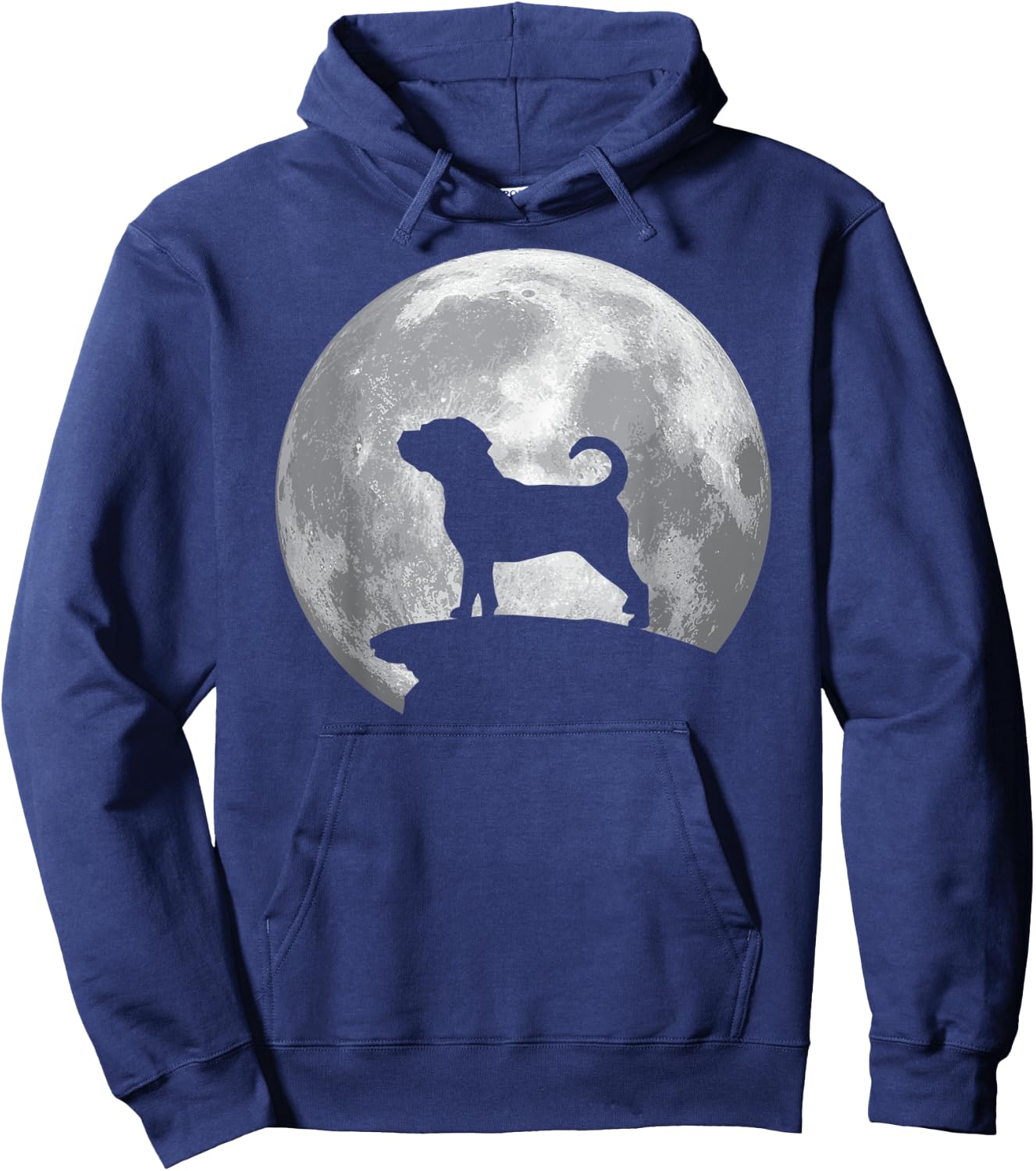 CHUG Dog And Moon Vintage Halloween Costume Men Women Kids Hoodie - Hoodie | Navy