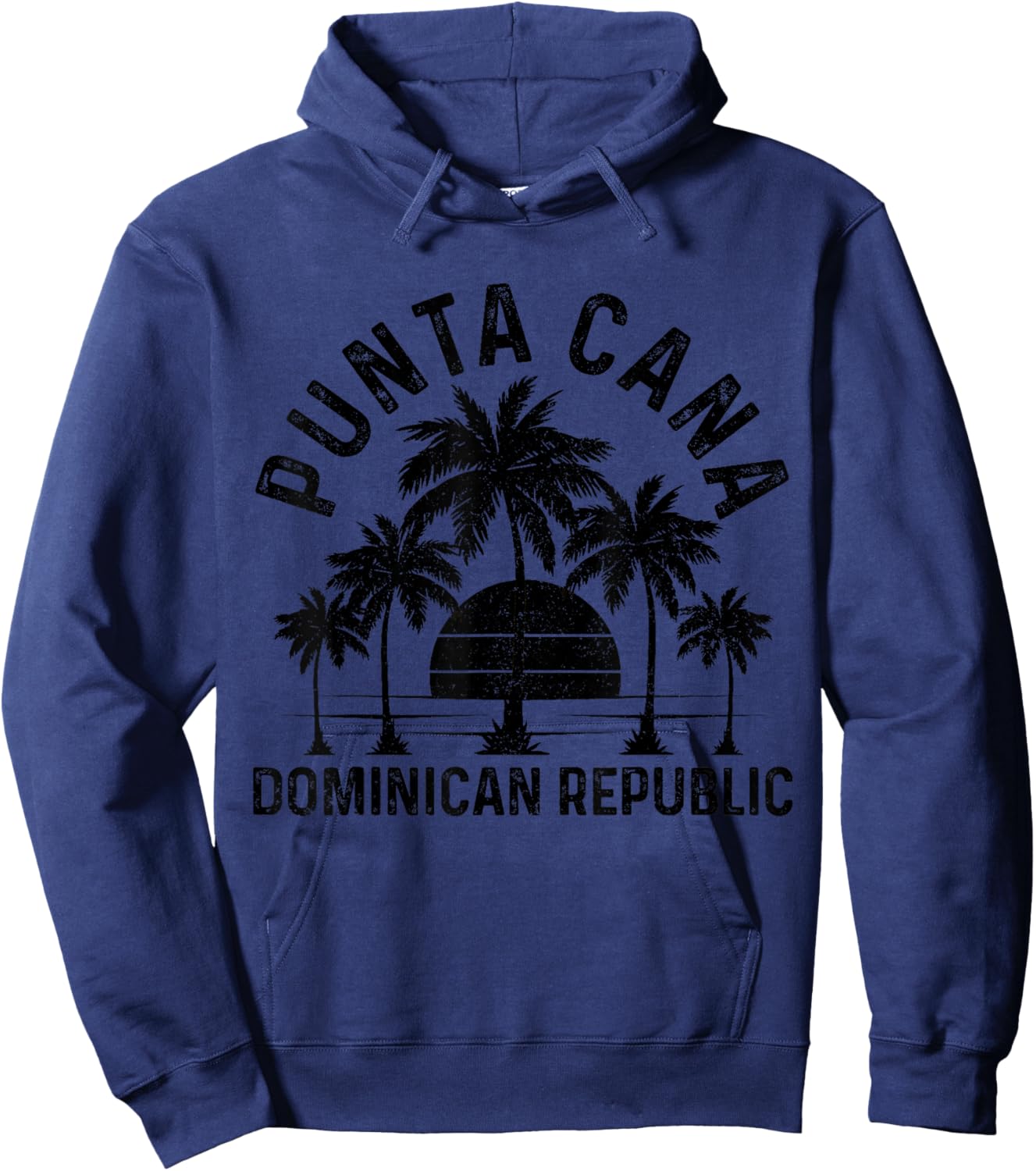 Punta Cana Dominican Republic Beach Surf Vintage Hoodie - Hoodie | Navy