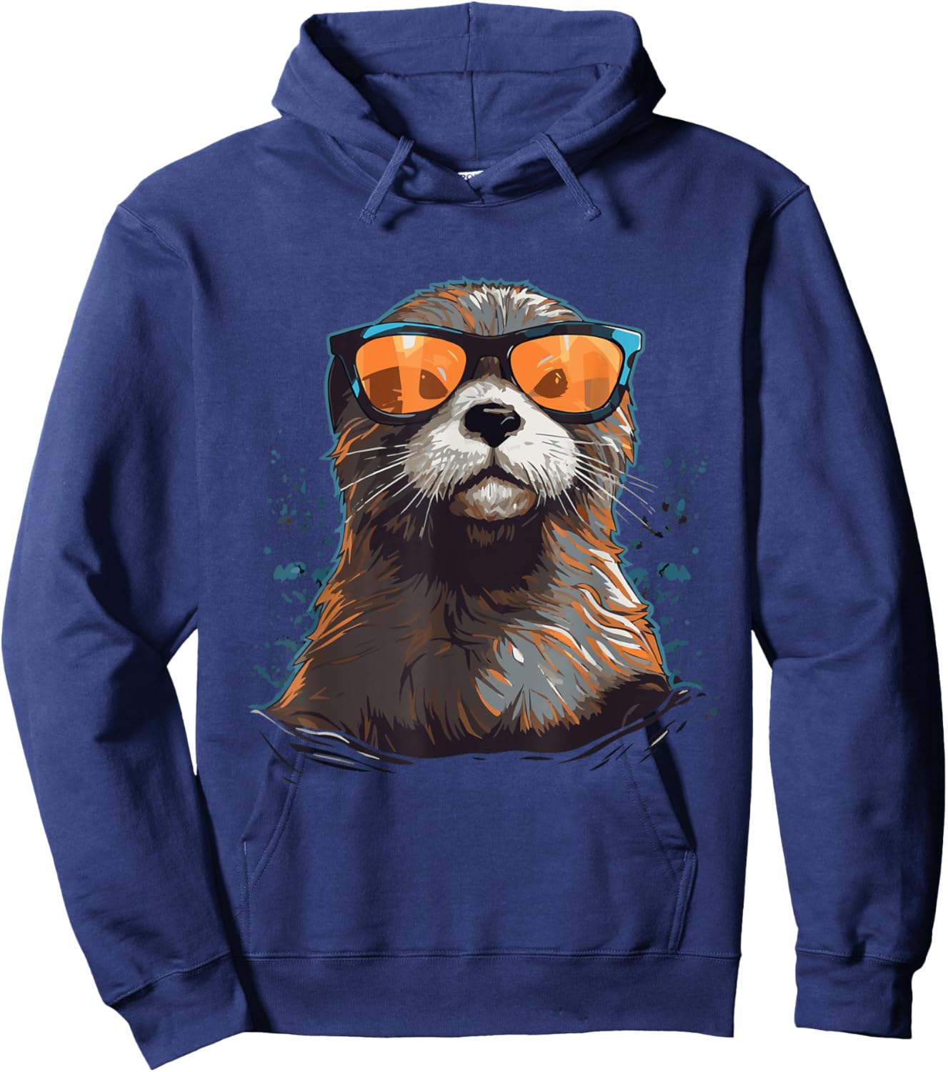 Otter With Sunglasses Hoodie - Hoodie | Navy