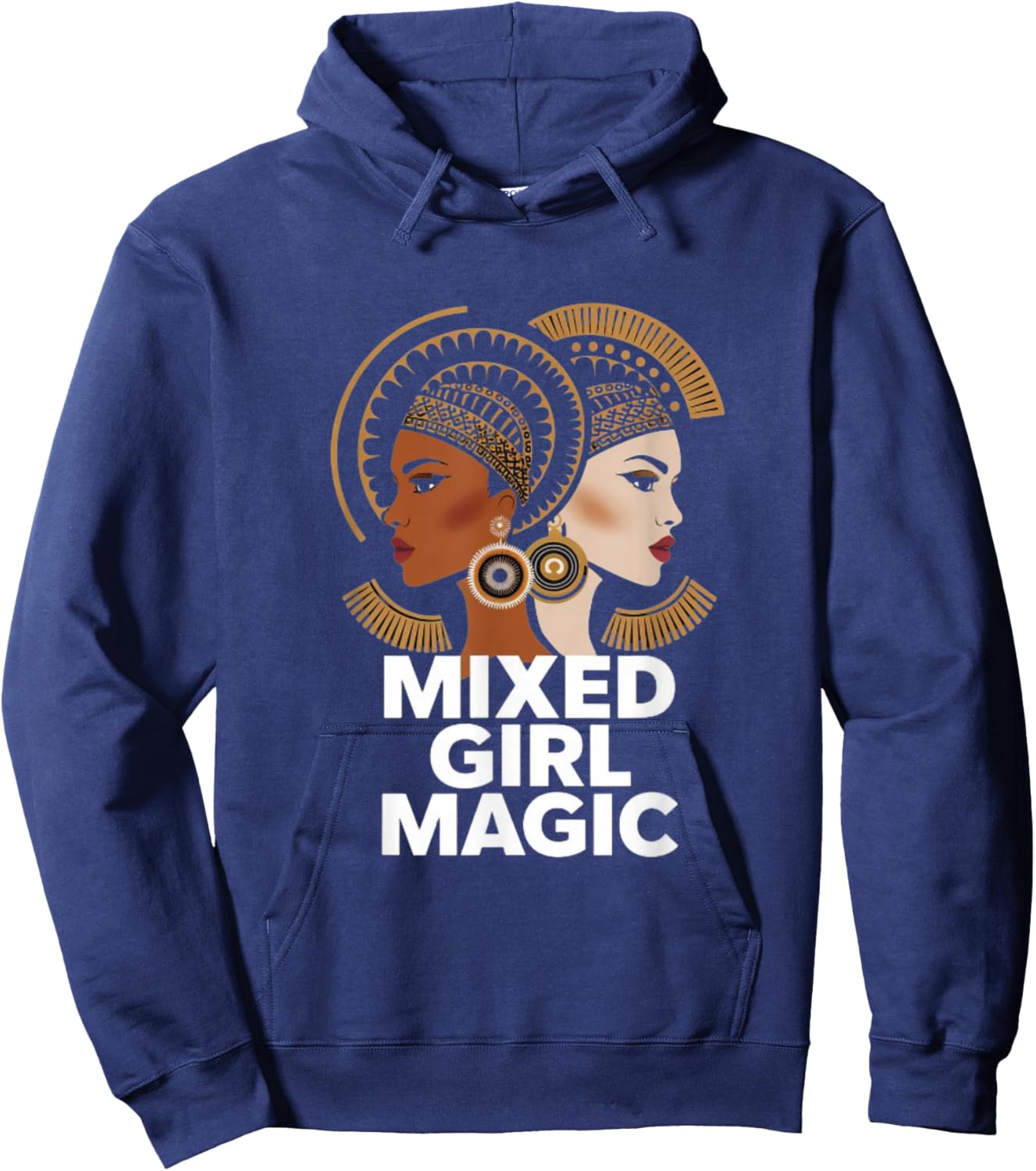 Mixed Girl Magic - Biracial Women Empowerment Hoodie - Hoodie | Navy