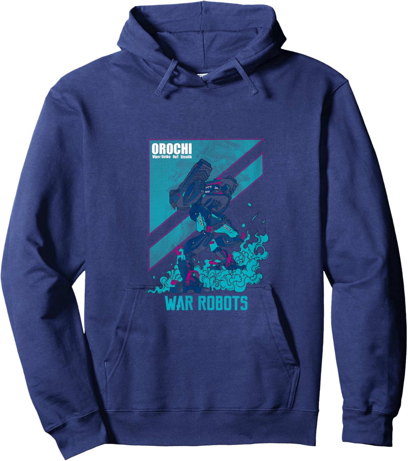 War Robots Orochi - Black, -Adults, Short Sleeve, , Cotton, Polyester, Small Hoodie - Hoodie | Navy