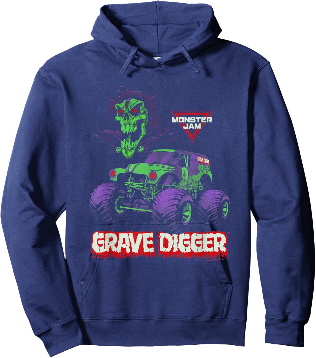 Monster Jam Grave Digger Monster Truck Hoodie - Hoodie | Navy