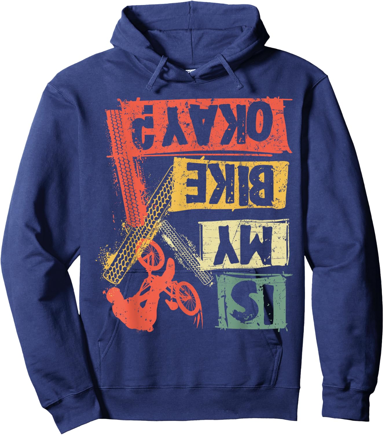Is my bike okay? MTB mountain bike cyclist Biking Biker gift Hoodie - Hoodie | Navy