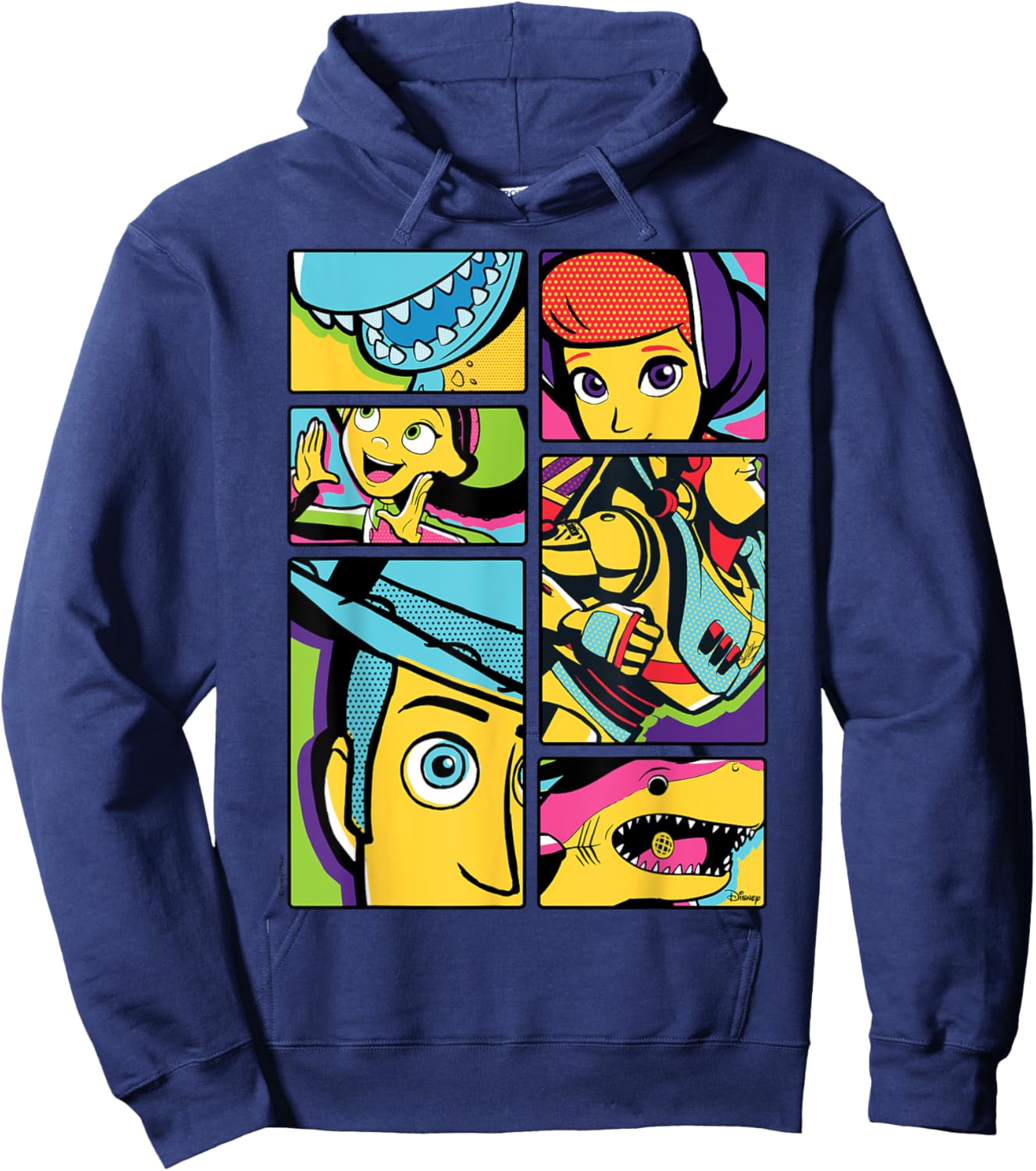 Toy Story - Woody Bo Peep Jessie Buz Lightyear Rex Shark Hoodie - Hoodie | Navy