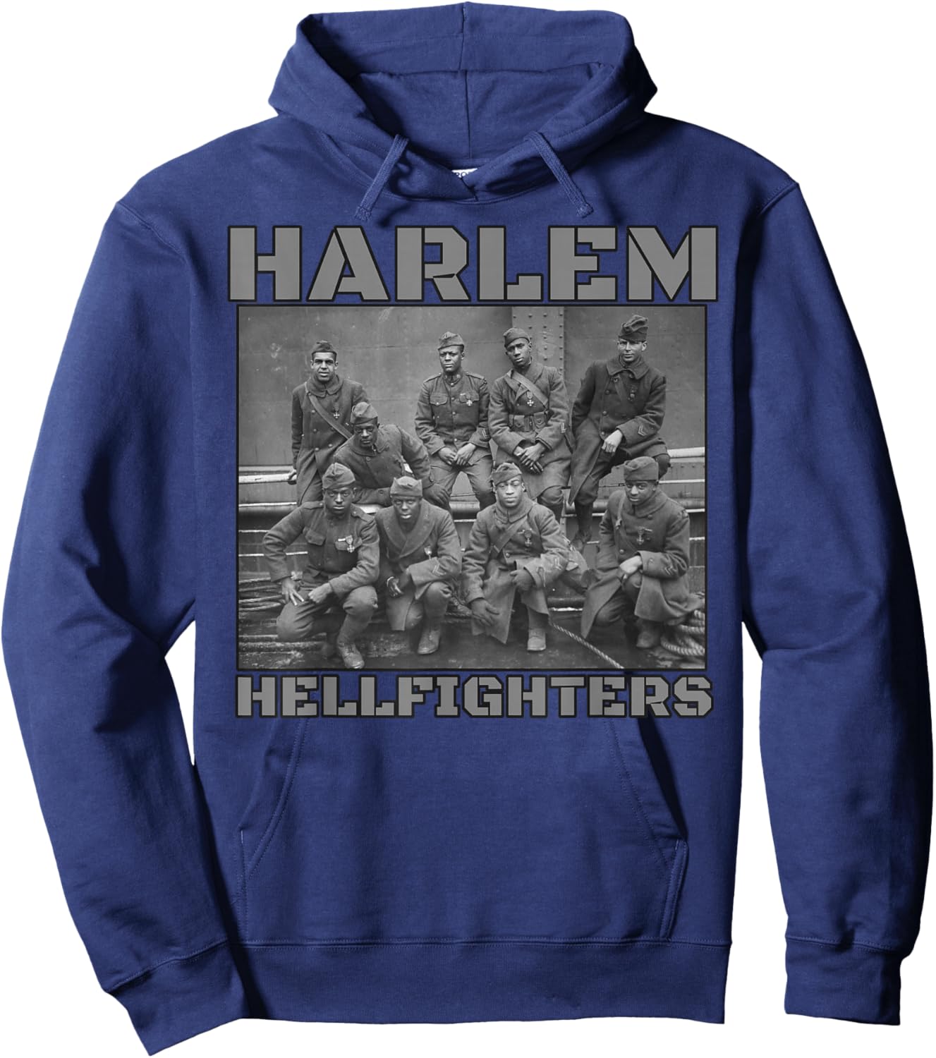 Black Military History USA Black History Harlem Hellfighters Hoodie - Hoodie | Navy