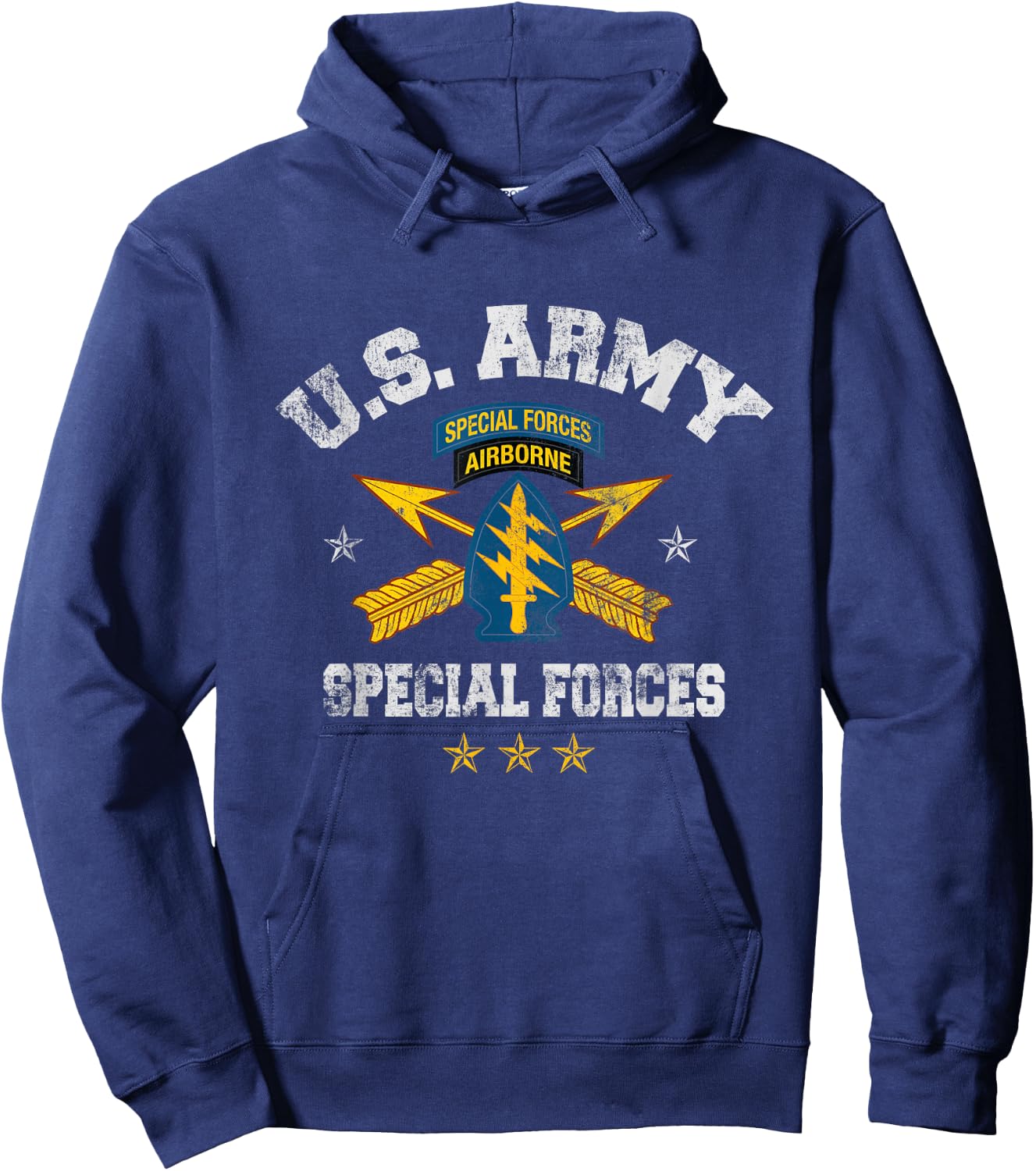 US Special Forces Group Airborne Veteran SFG 4th of July Men Hoodie - Hoodie | Navy