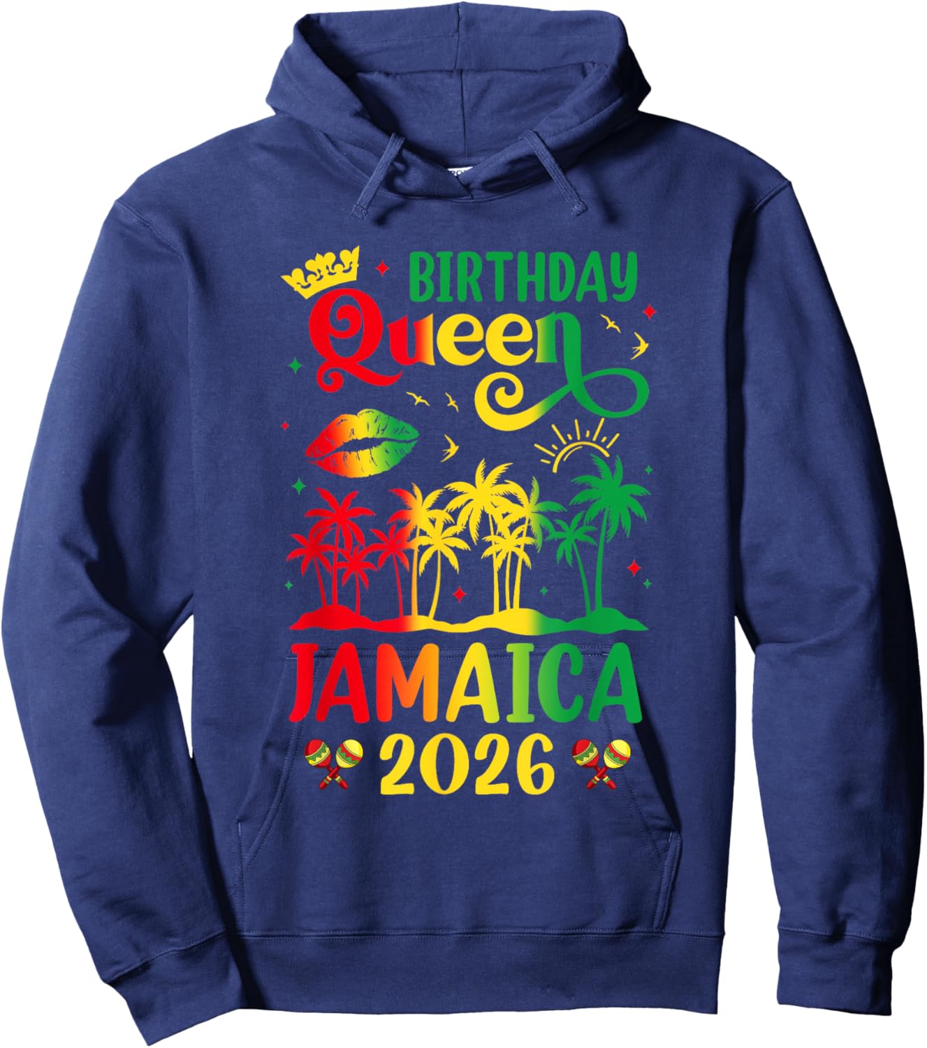 Birthday Jamaica Girl 30Th 40Th Party Jamaican Vacation 2026 Hoodie - Hoodie | Navy