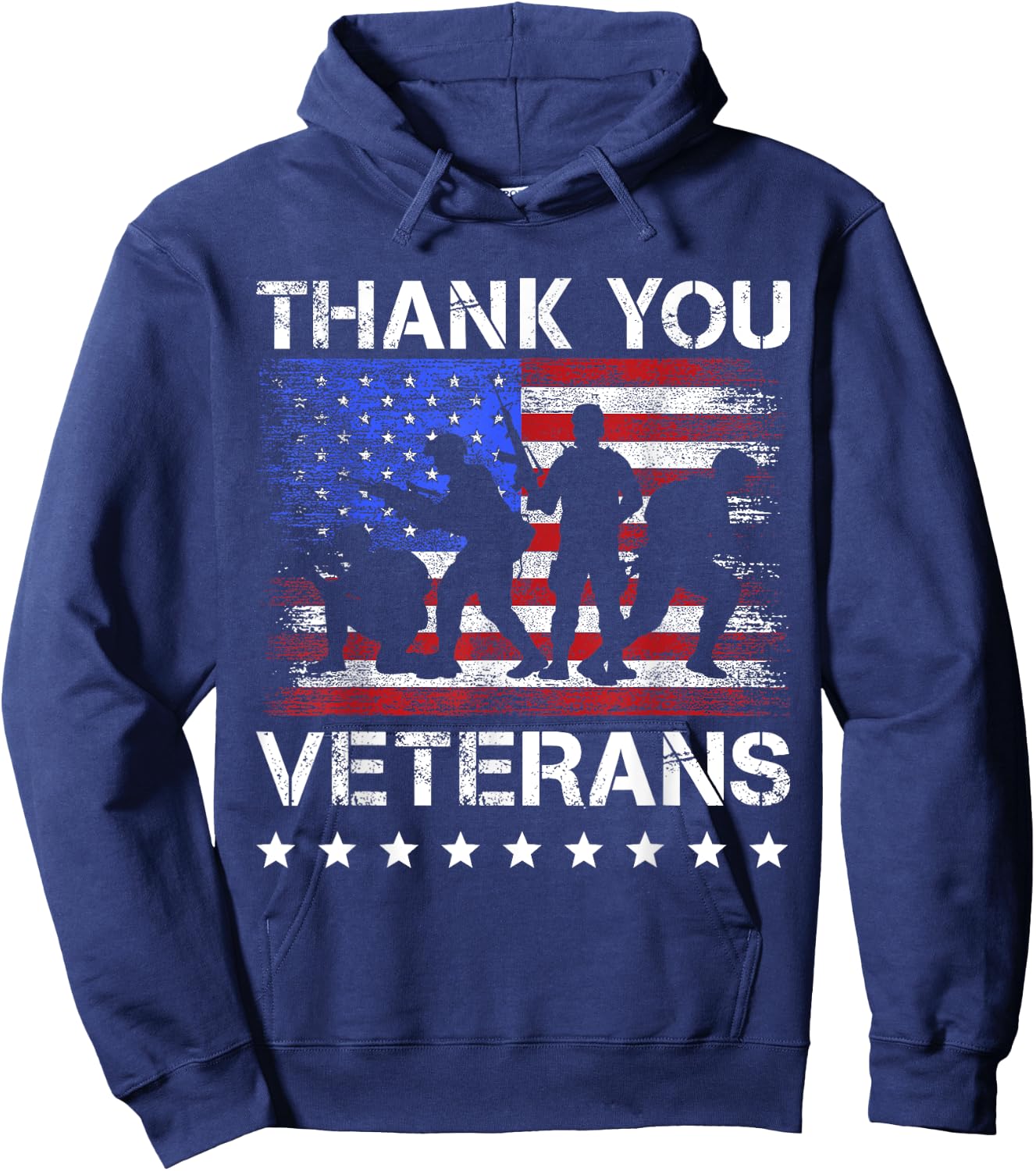 Thank you veterans for proud military veterans day US flag Hoodie - Hoodie | Navy