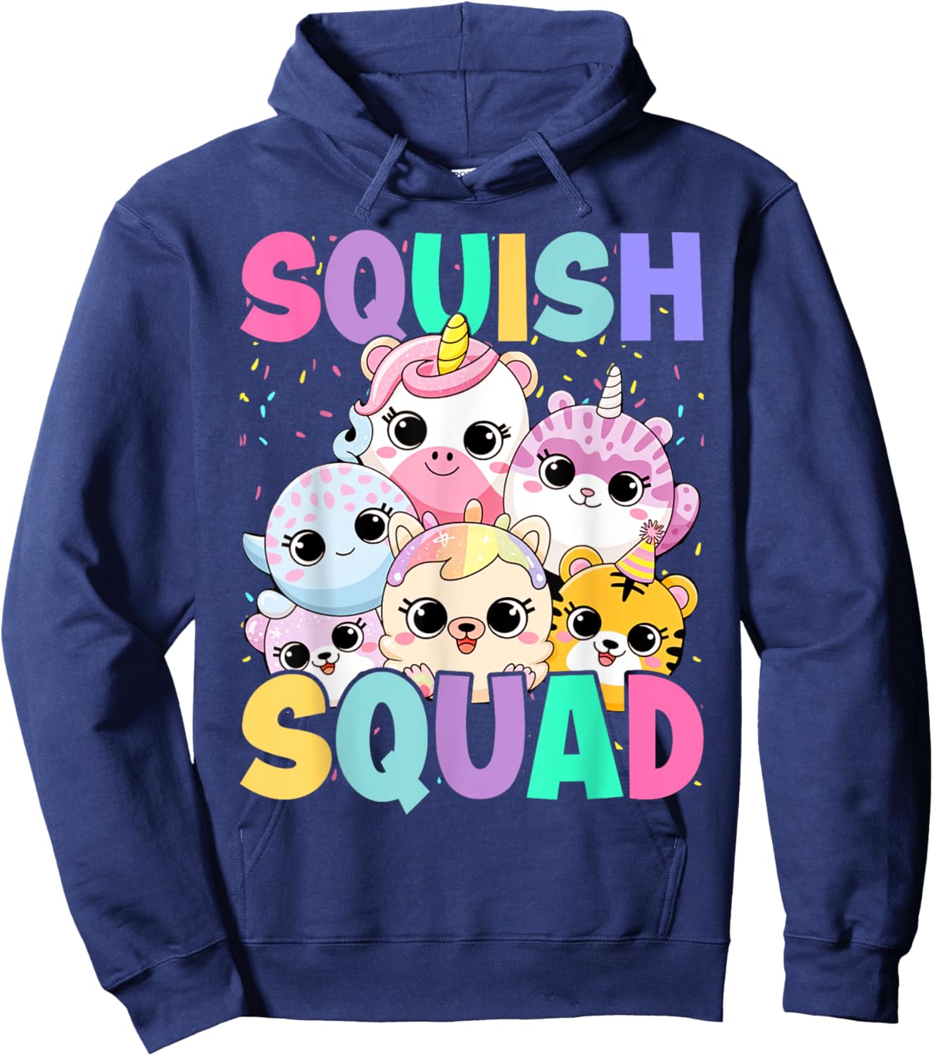 Squish Squad Birthday For Girls Kids Toddlers Hoodie - Hoodie | Navy